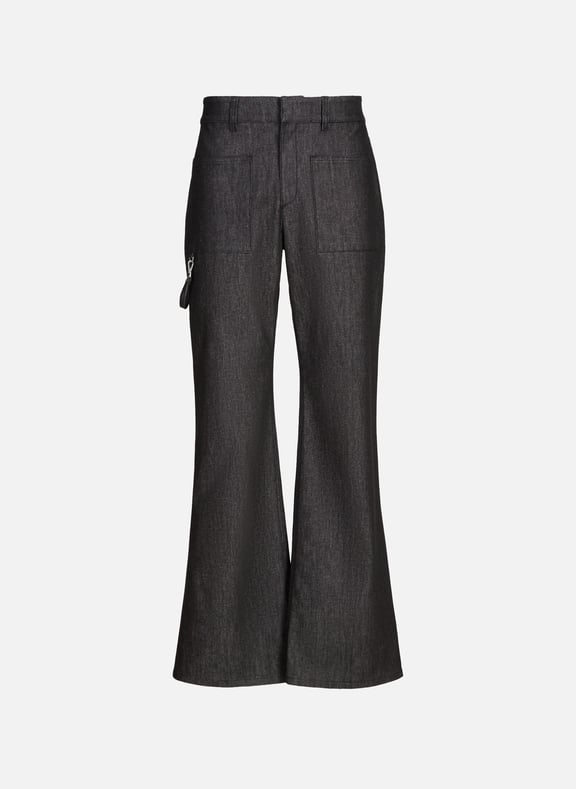 Straight-cut cotton-blend jeans Black by COURRÈGES COURRÈGES Straight-cut cotton-blend jeans Black