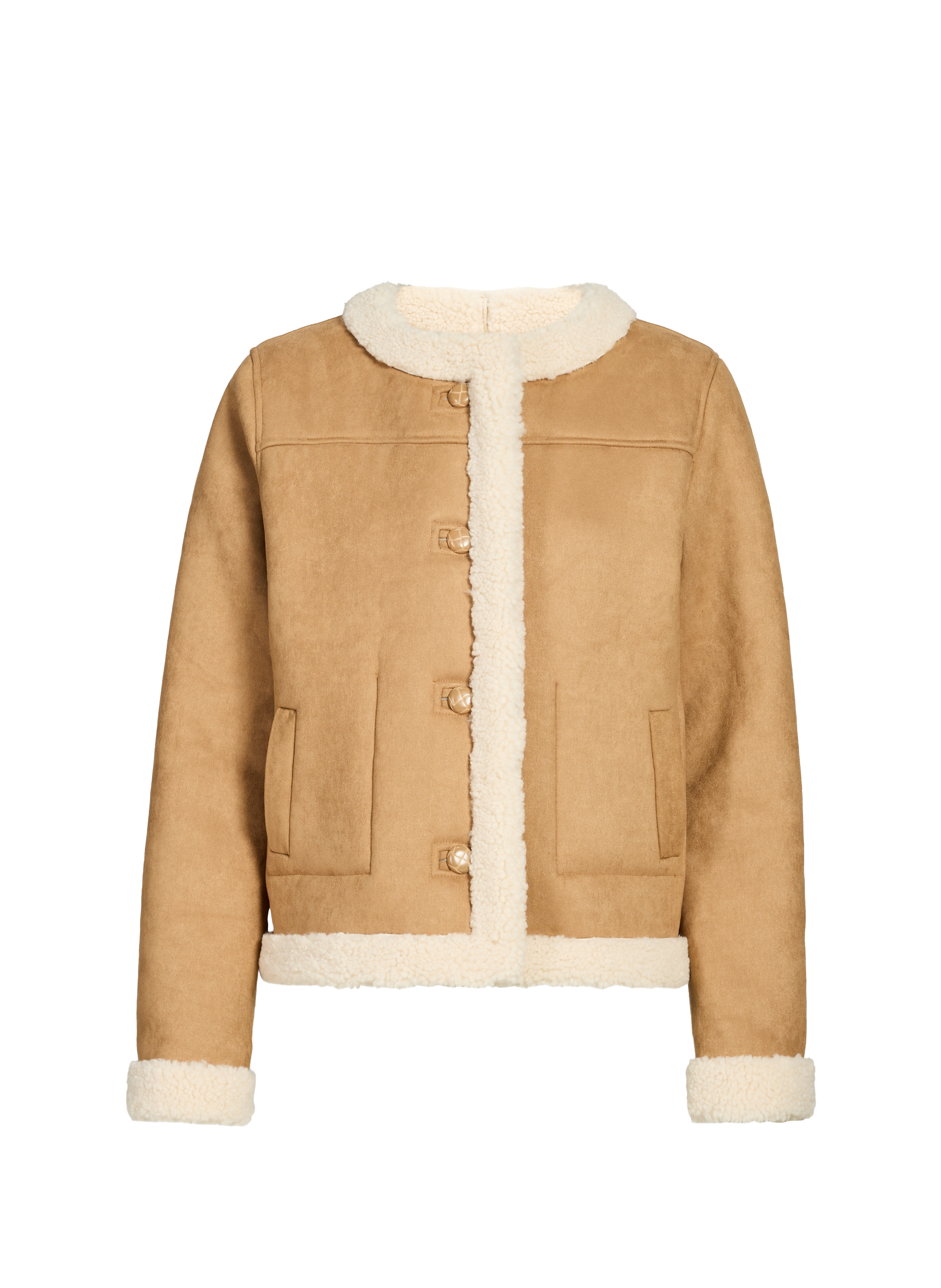 SUNCOO Veste droite col arrondi Marron