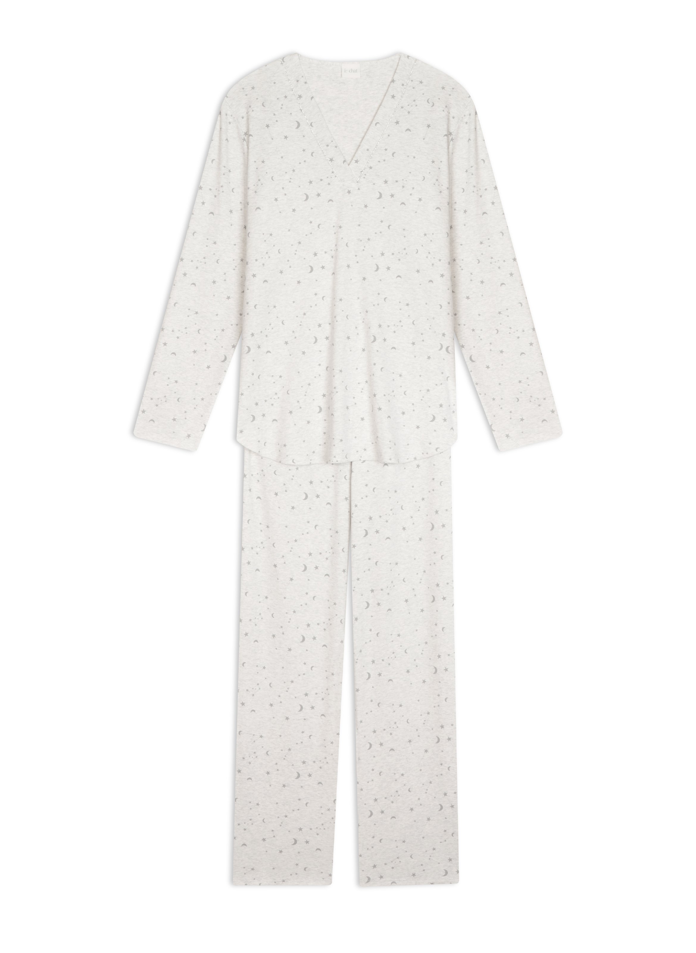 LE CHAT Pyjama en coton luna 102 Gris