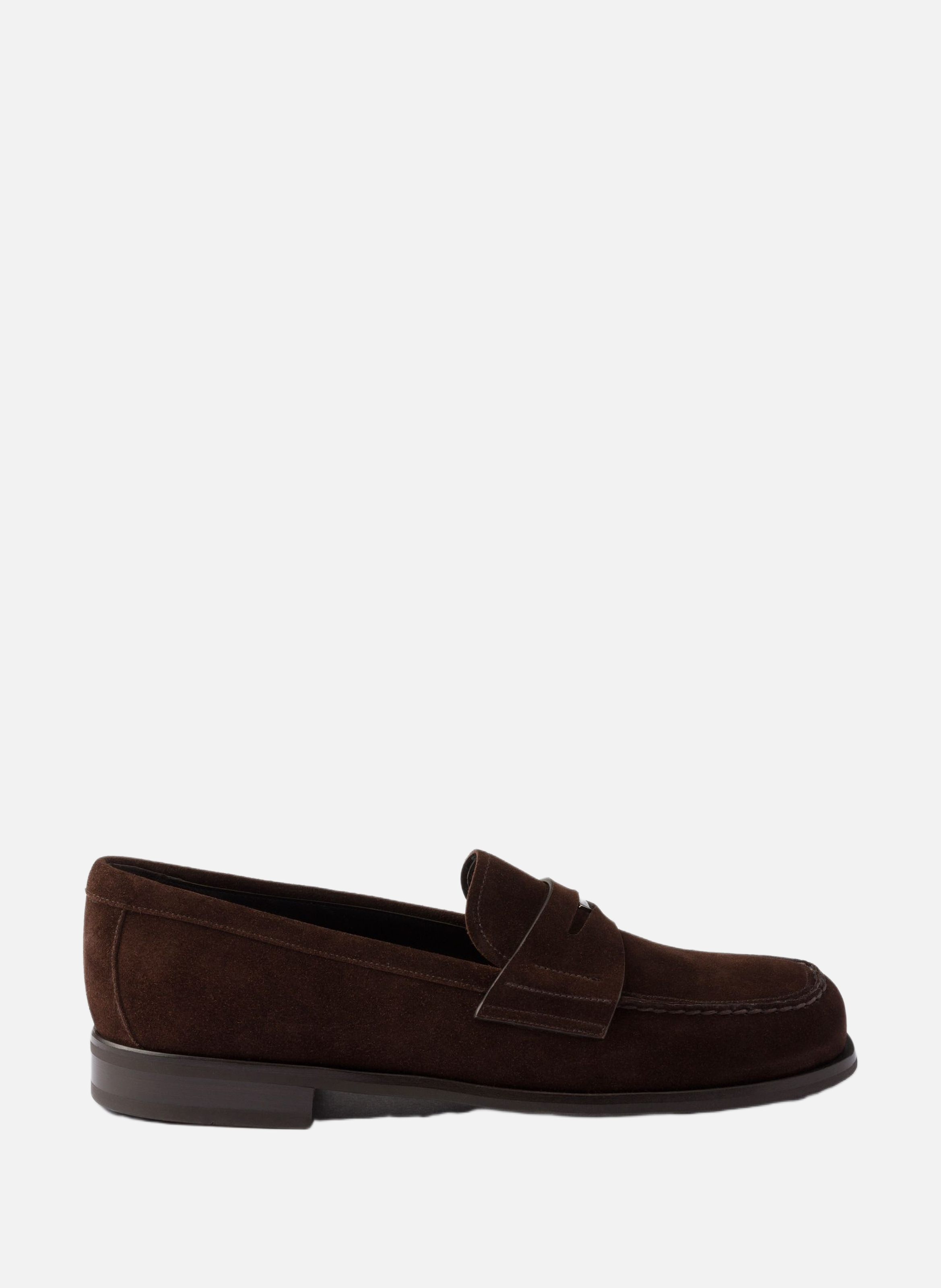 Mocassins en veau velours PRADA Marron