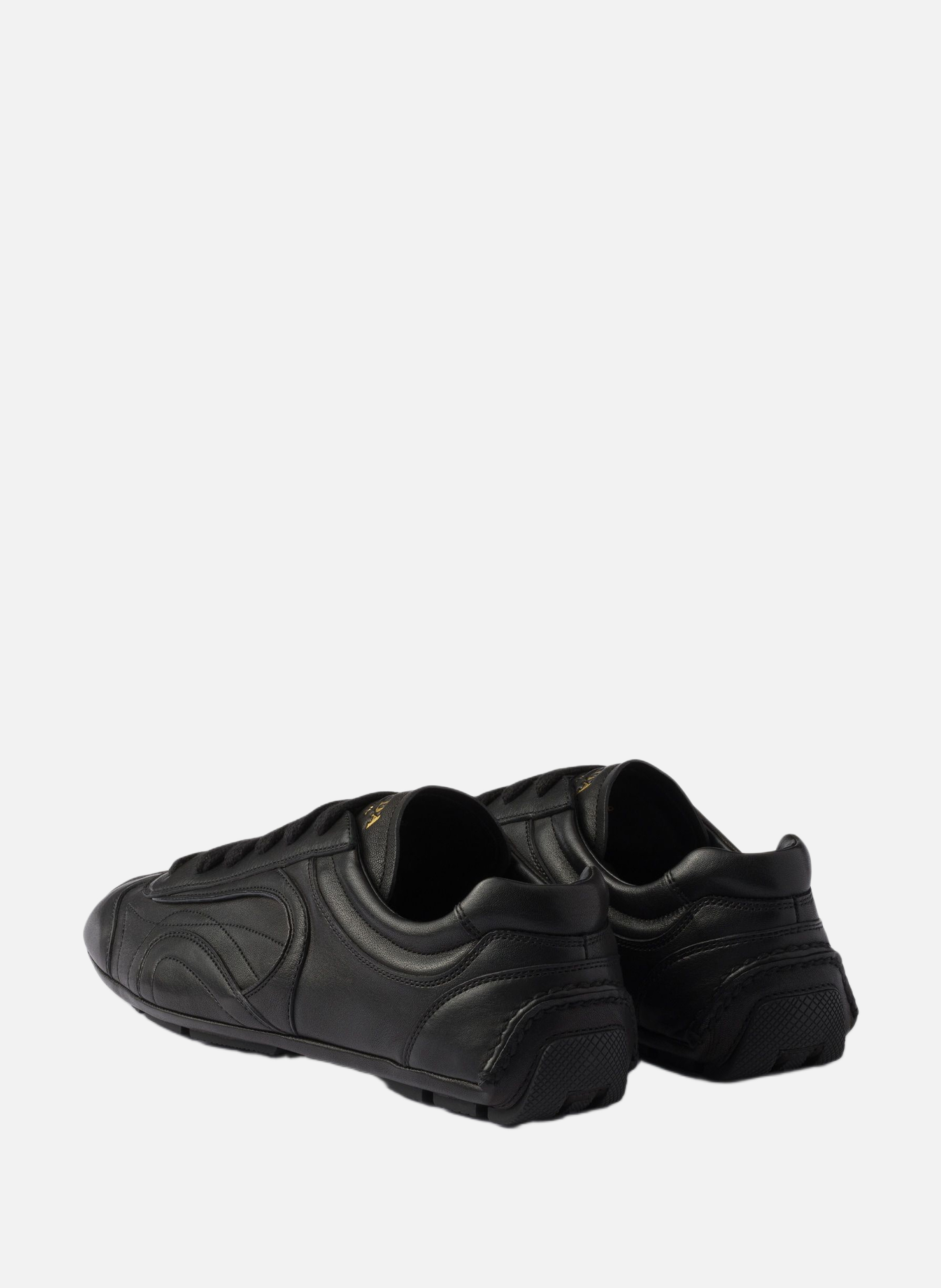 Baskets montecarlo re-edition 2005 en cuir nappa v PRADA Noir