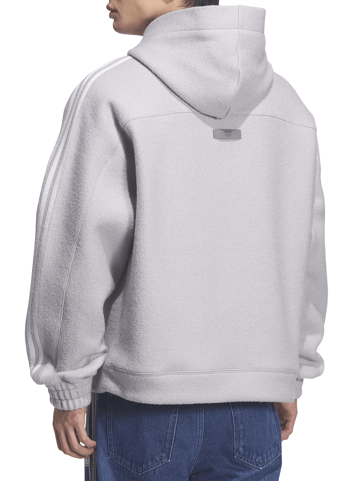 Oversized hoodie with logo embroidery ADIDAS Grey