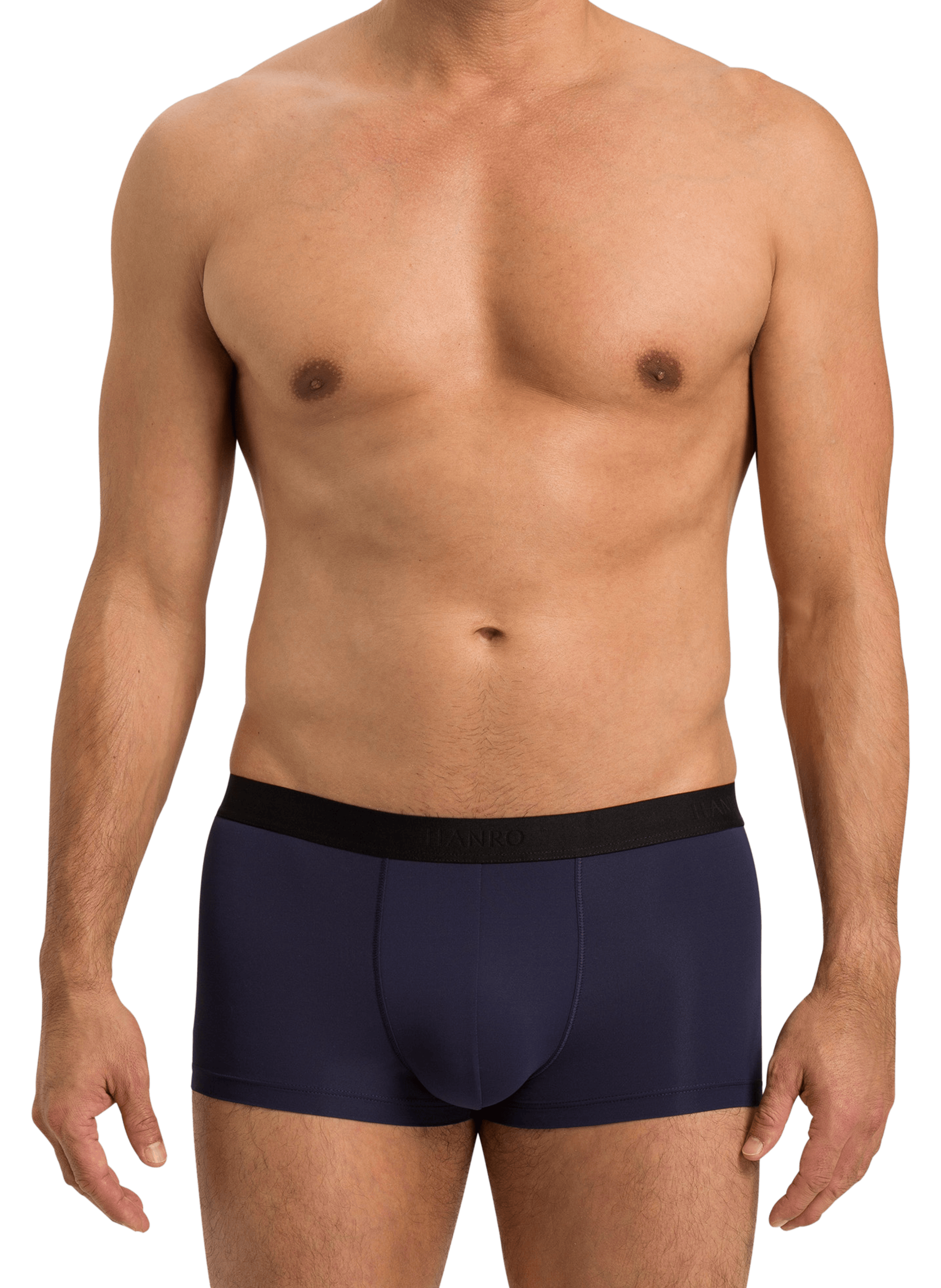 Plain polyamide boxers HANRO Blue