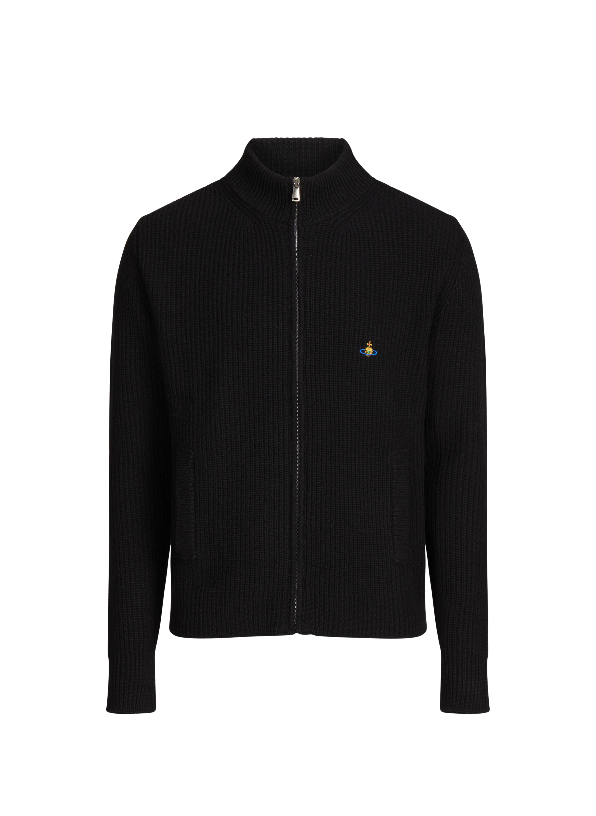 Wool and cashmere high-neck knitted vest VIVIENNE WESTWOOD Black