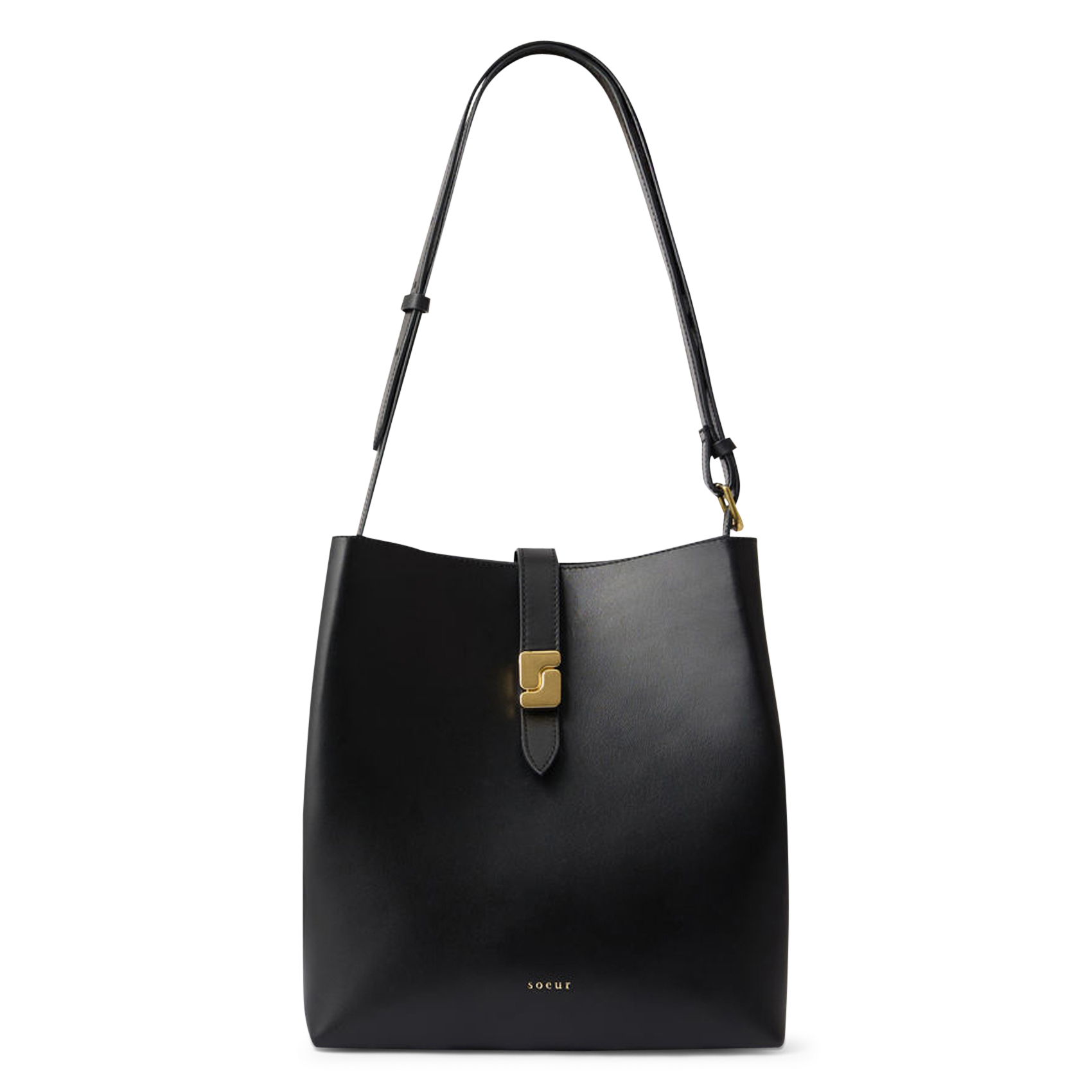 Sac bandoulière en cuir Bello SOEUR Noir