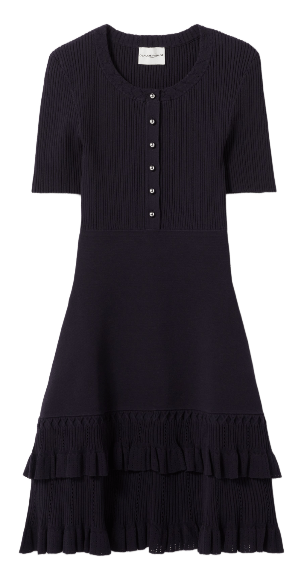 Robe courte col rond CLAUDIE PIERLOT Bleu