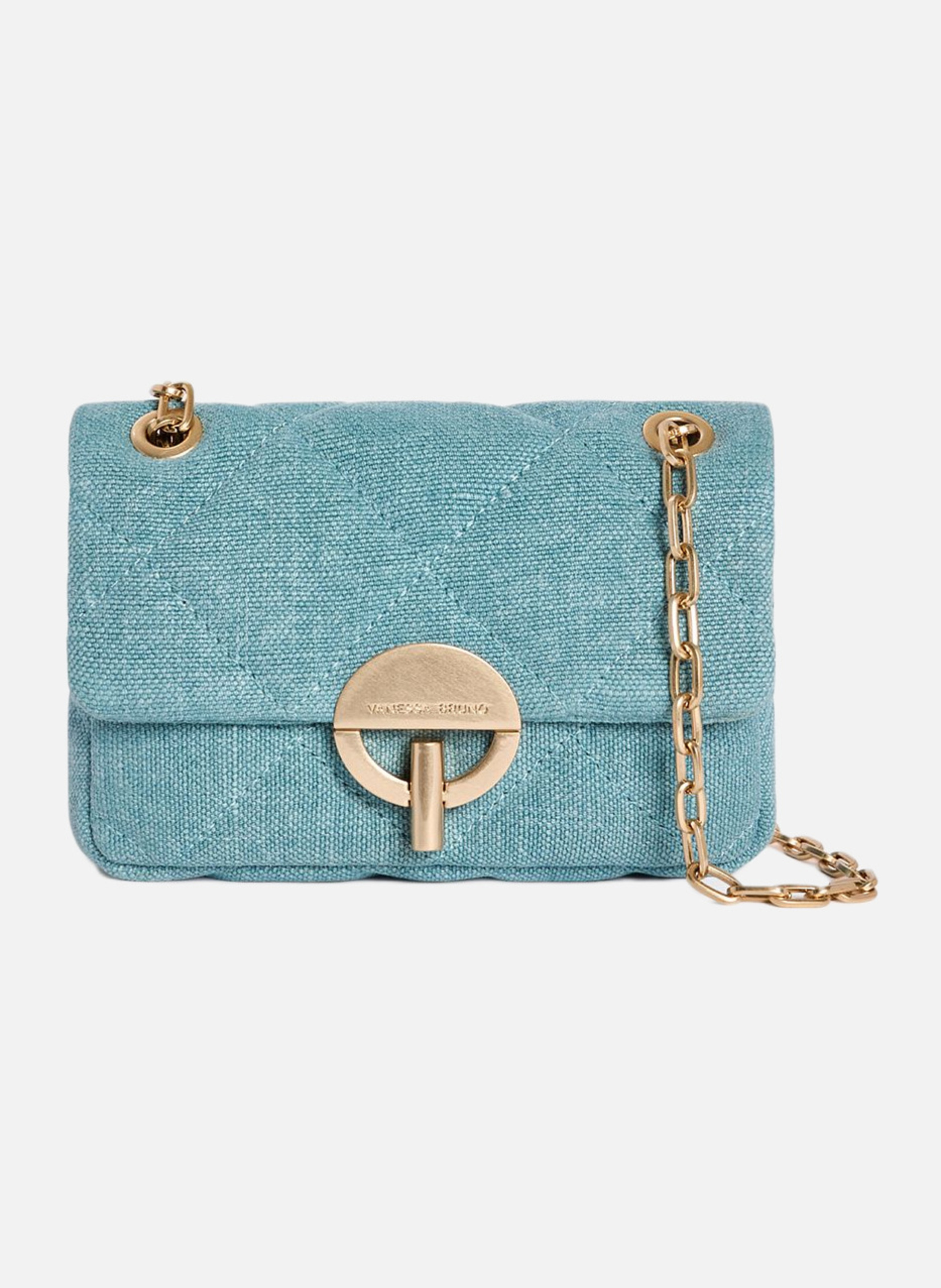 Petit sac moon en lin VANESSA BRUNO Bleu