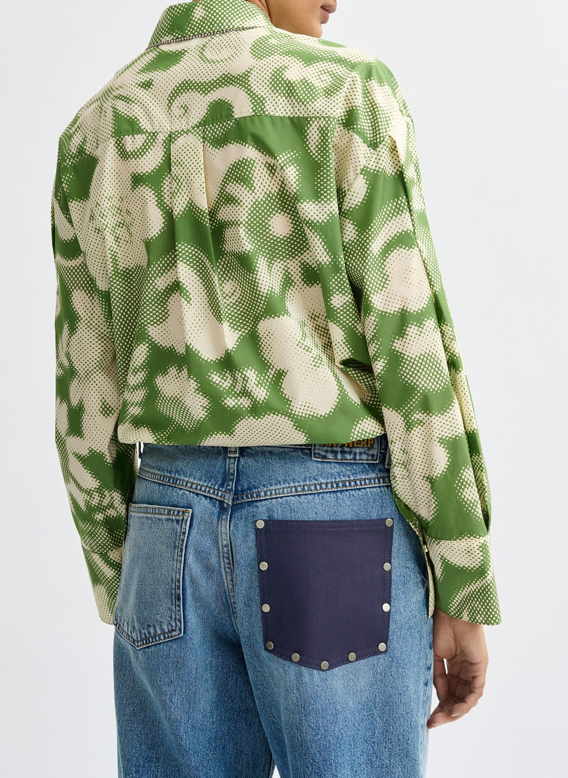 Chemise col classique en coton mélangé Jaubergine ESSENTIEL ANTWERP Vert