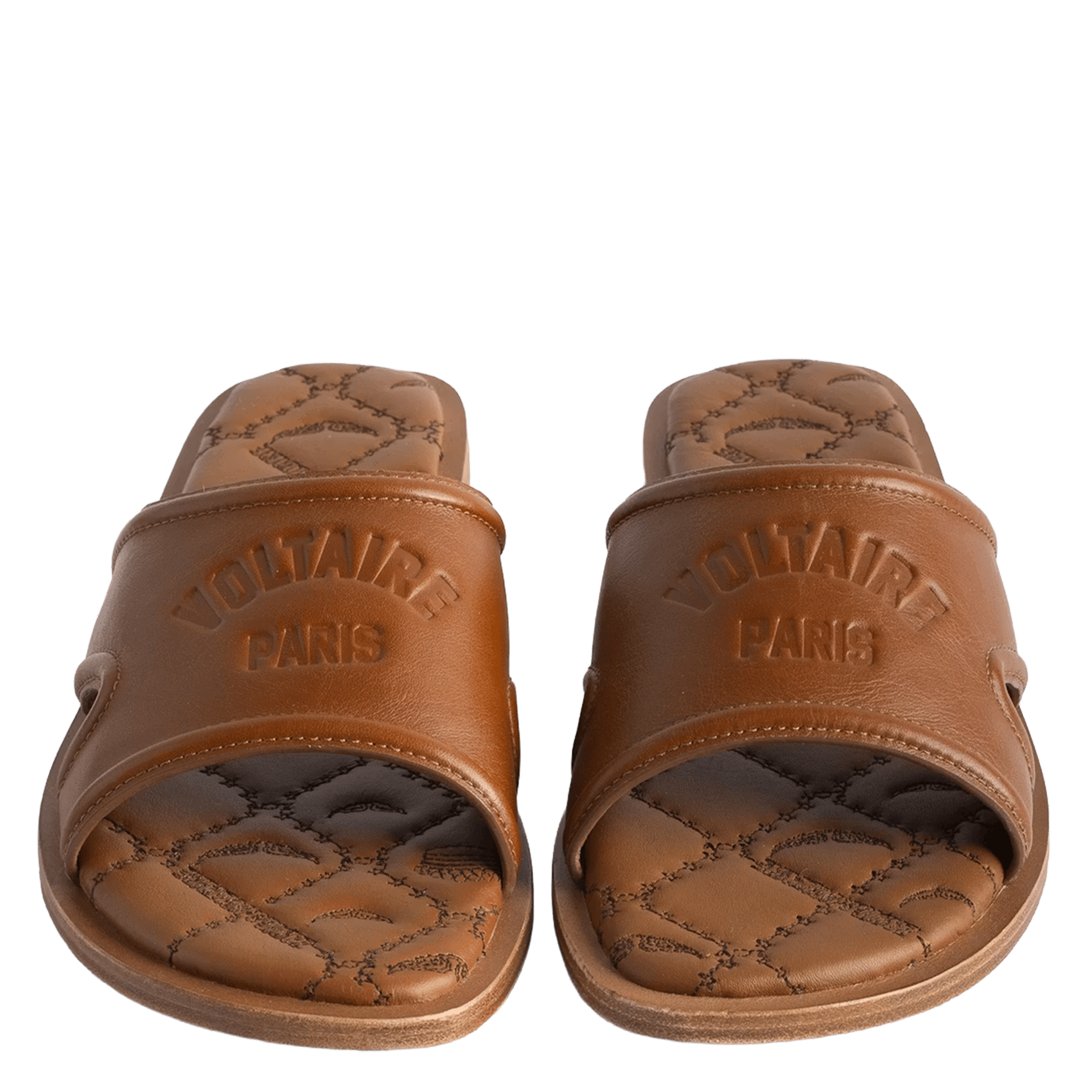 Sandales plates en cuir beach ZADIG&VOLTAIRE Marron