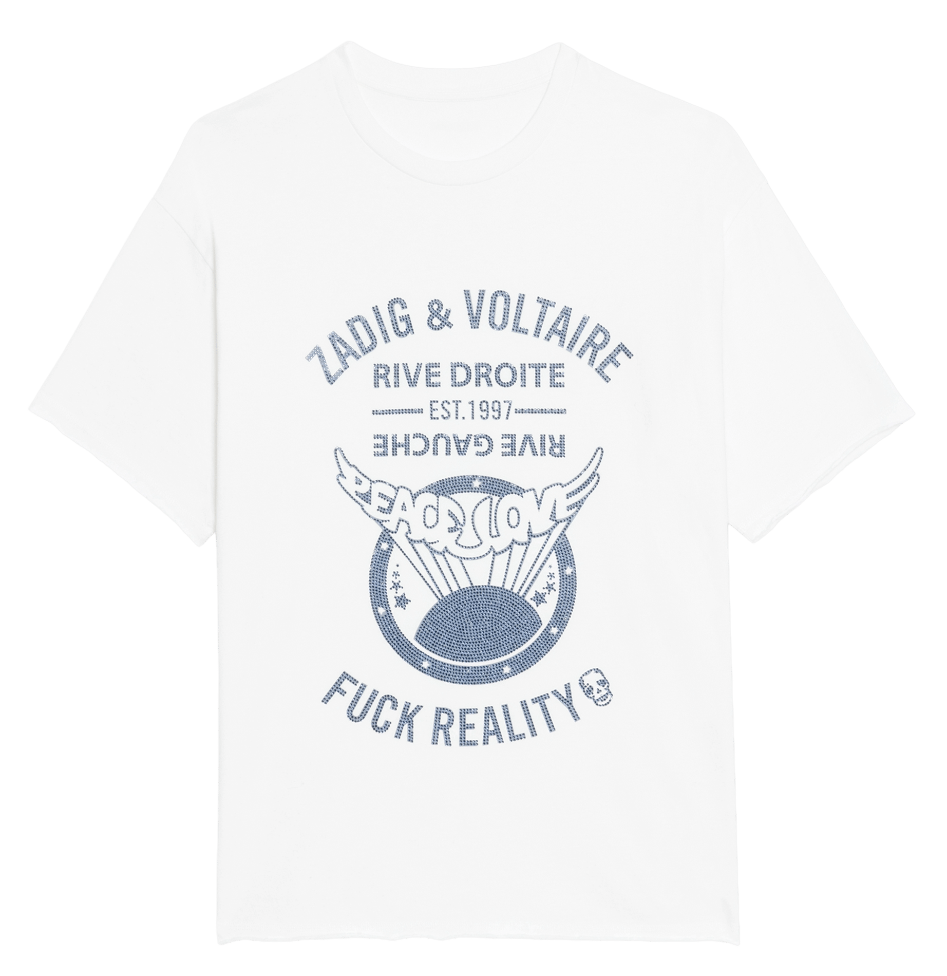 Tee-shirt ample col rond sérigraphié berry ZADIG&VOLTAIRE Blanc