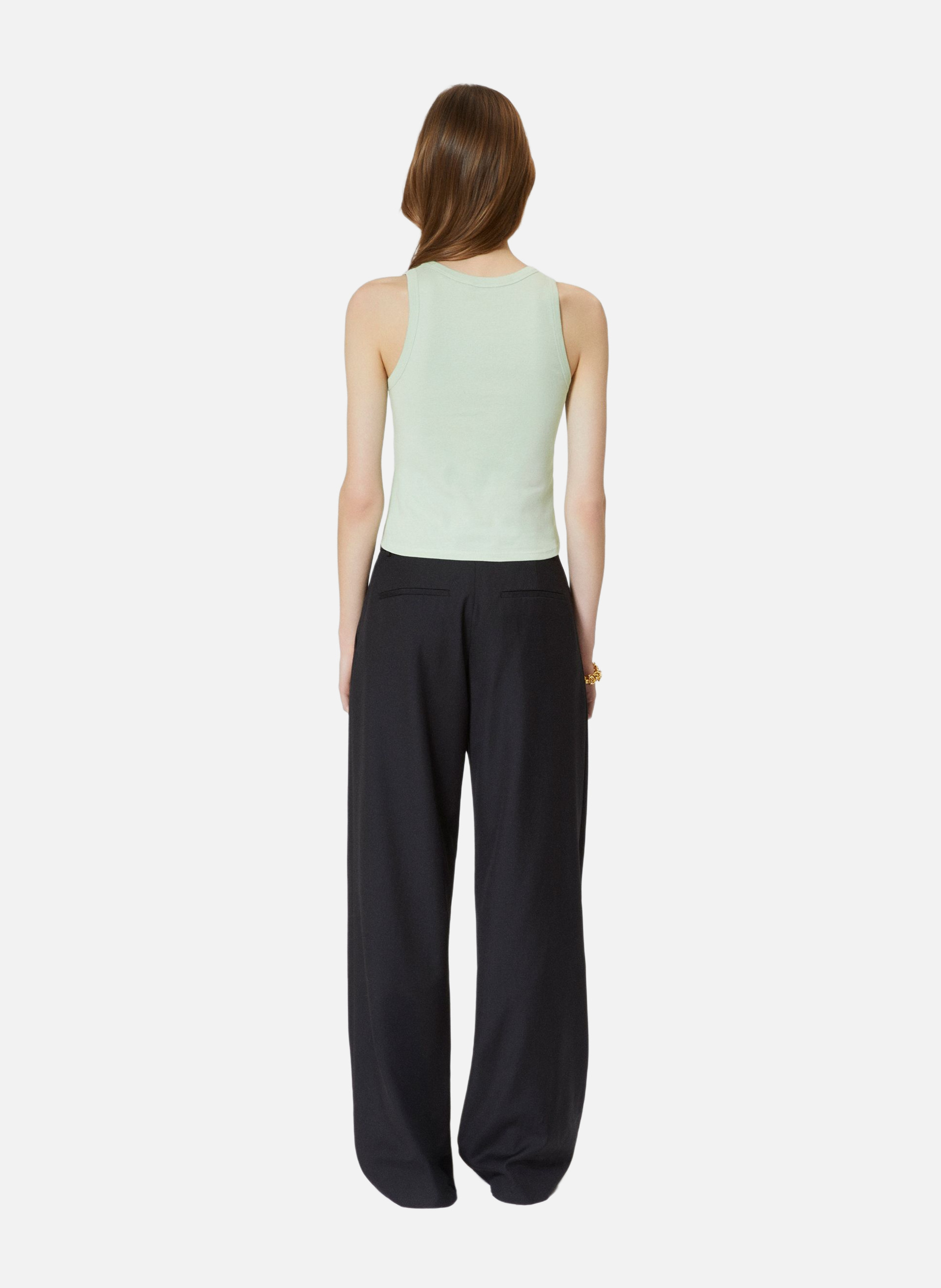 Débardeur en coton avec blason THE KOOPLES Vert