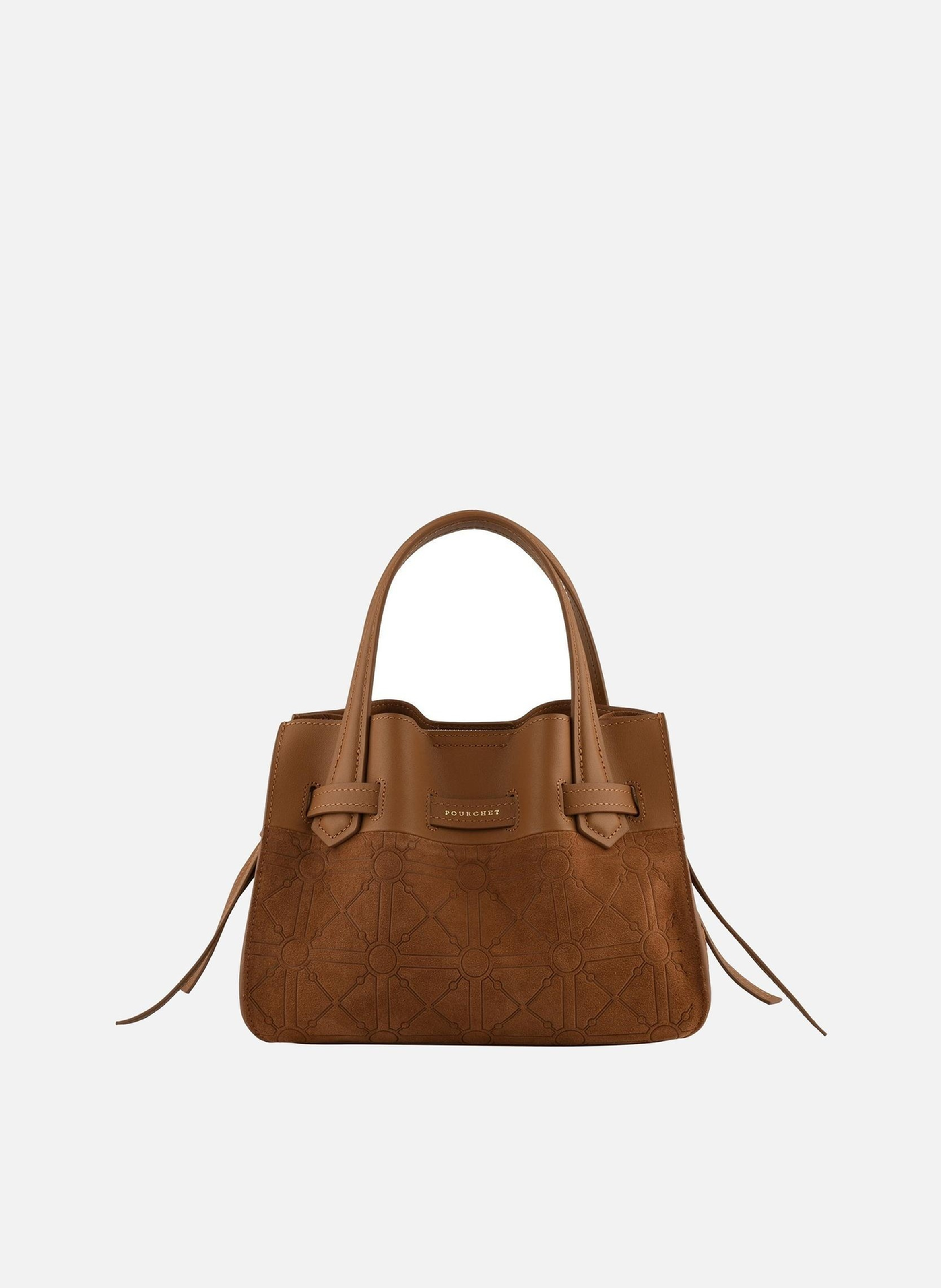 Blossom neo daim | sac à main POURCHET Marron