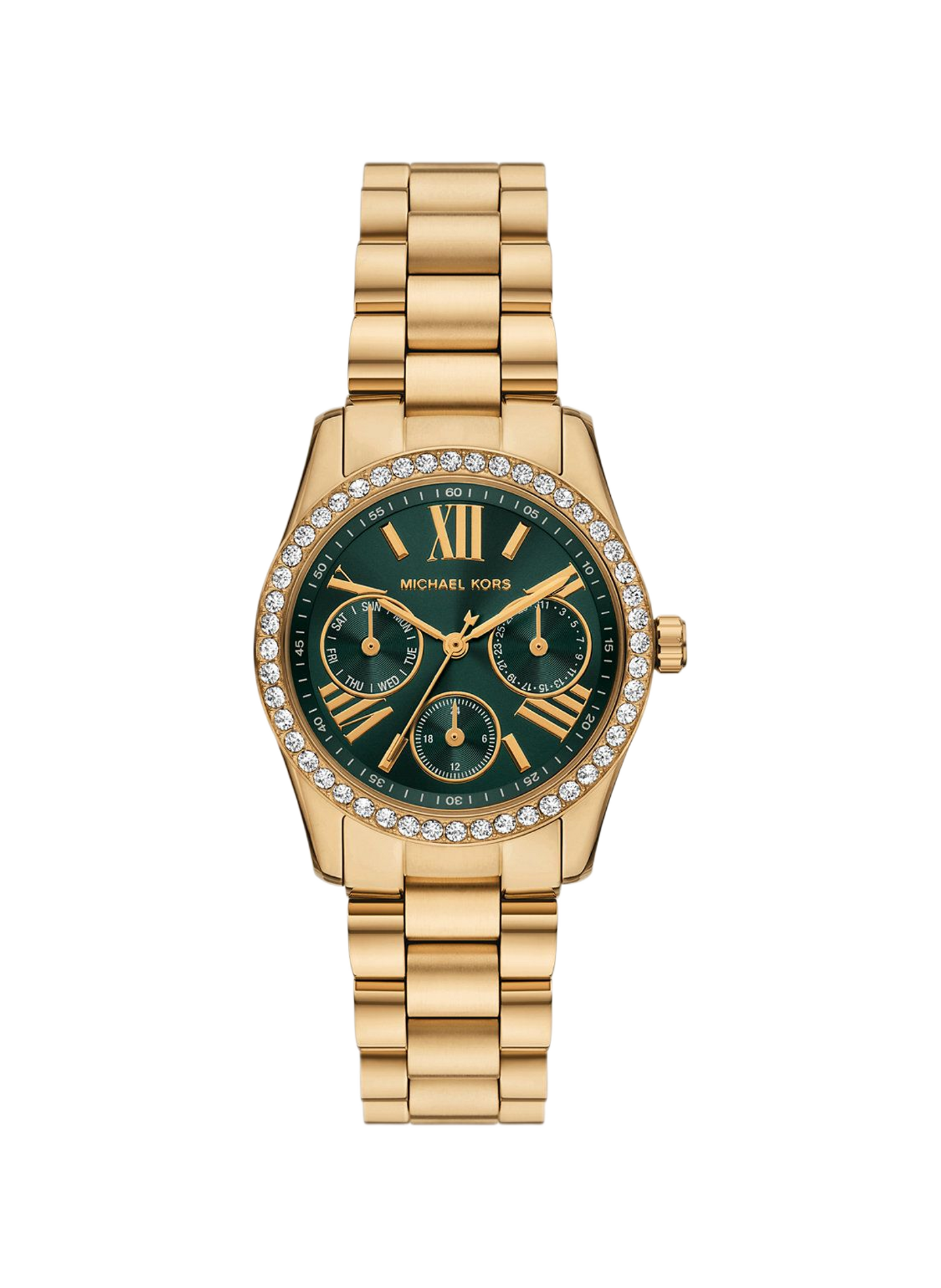 Montre quartz Lexington Lux en acier inoxydable MICHAEL KORS MONTRES Vert