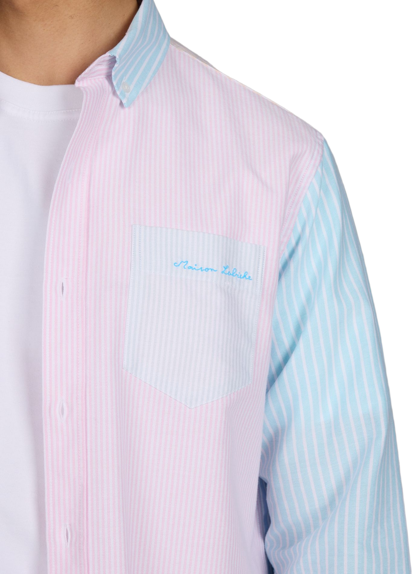 Chemise Bonne Graine à rayures en coton MAISON LABICHE Rose