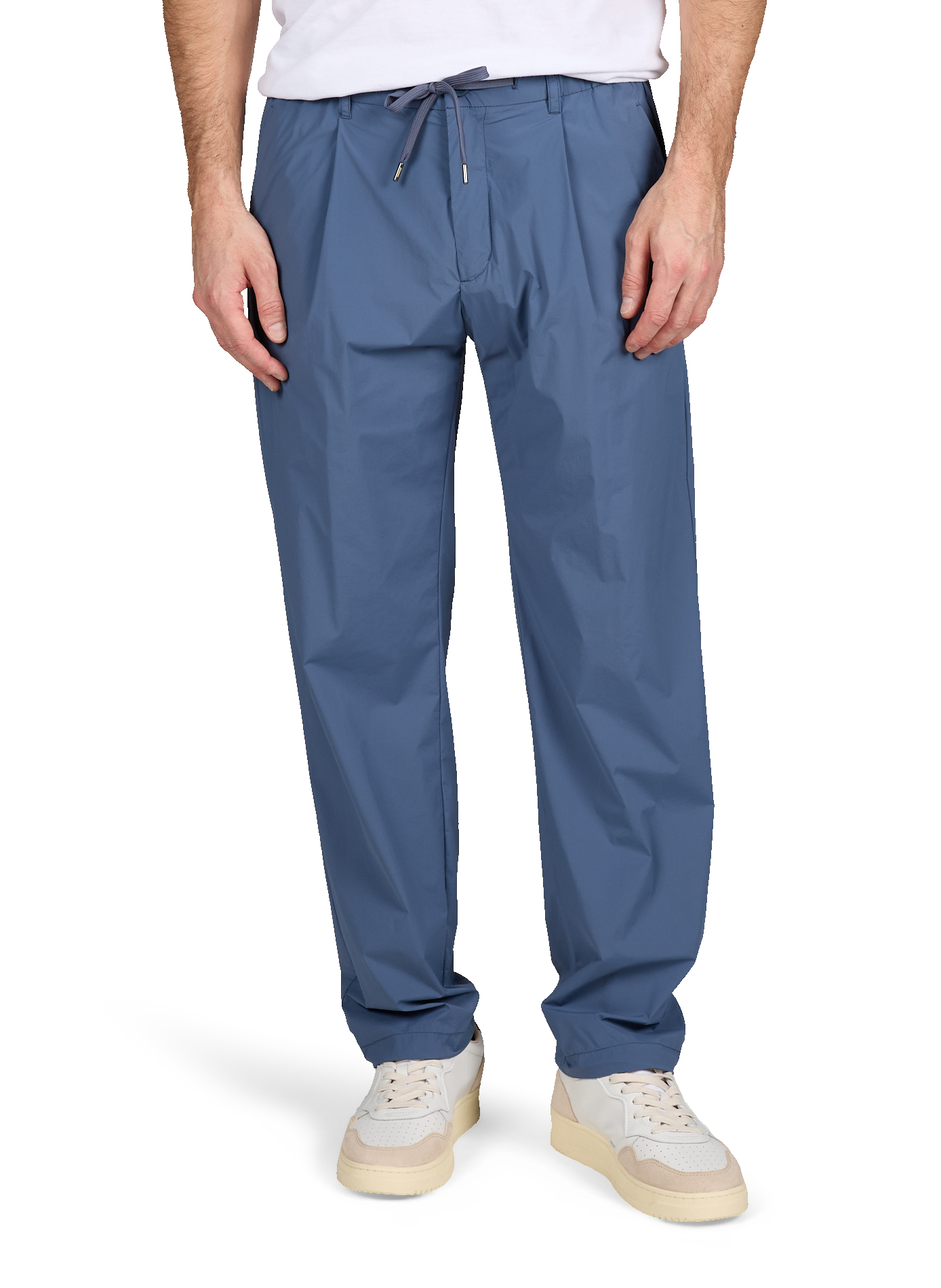 Straight pants with drawstring. HERNO Blue