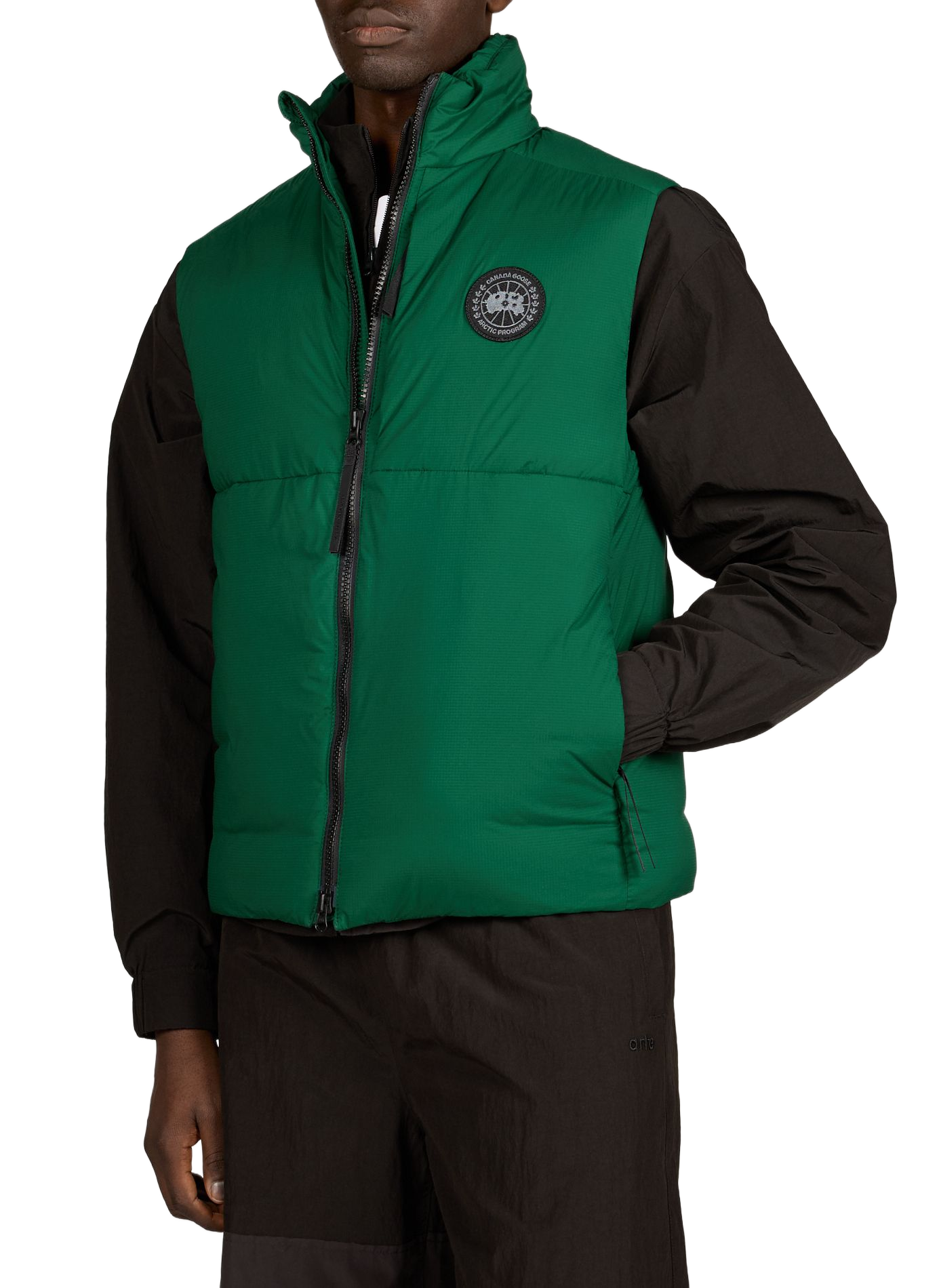Sleeveless high neck vest CANADA GOOSE Green