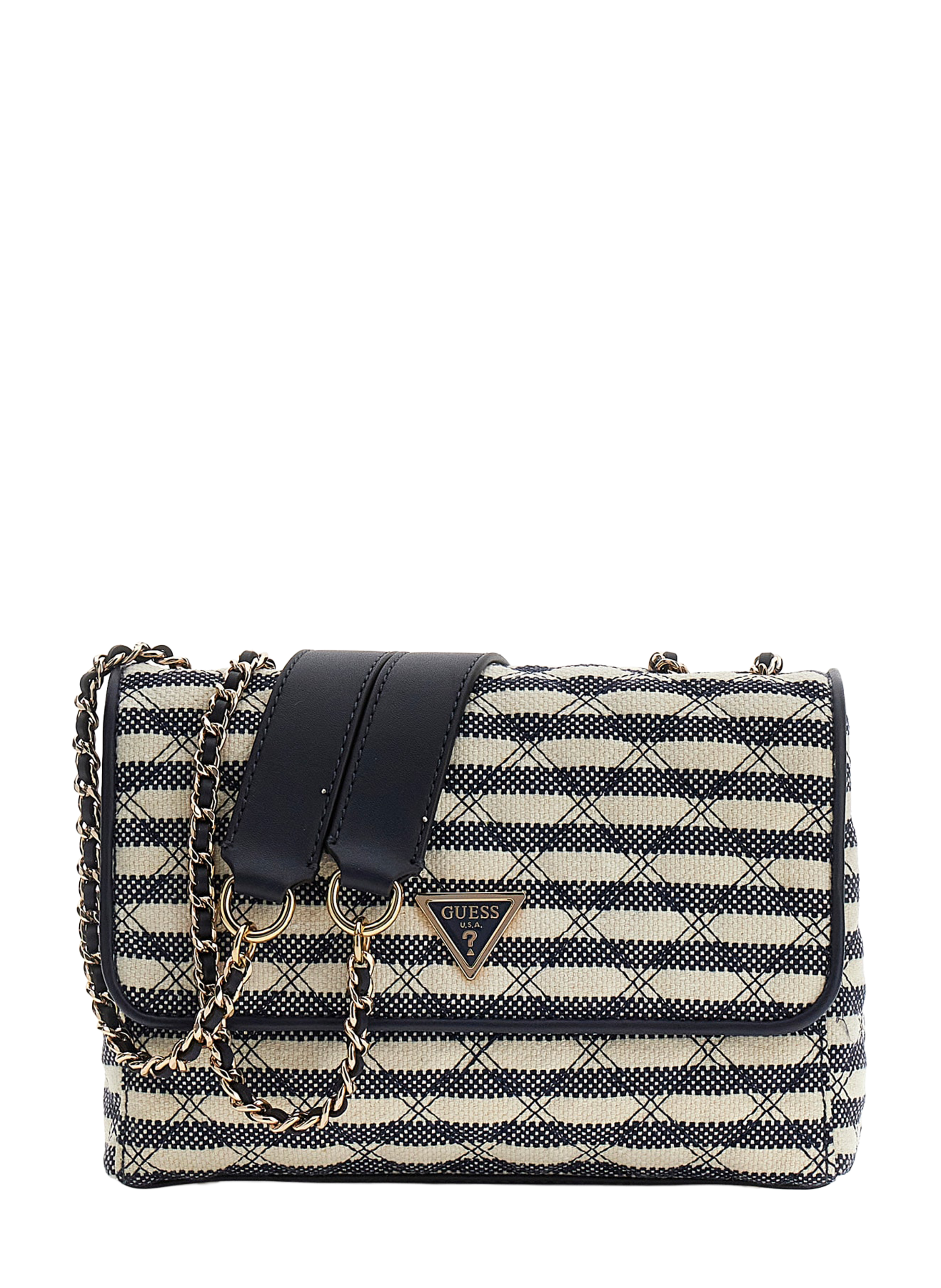 Sac à main Giully à rayures GUESS Bleu