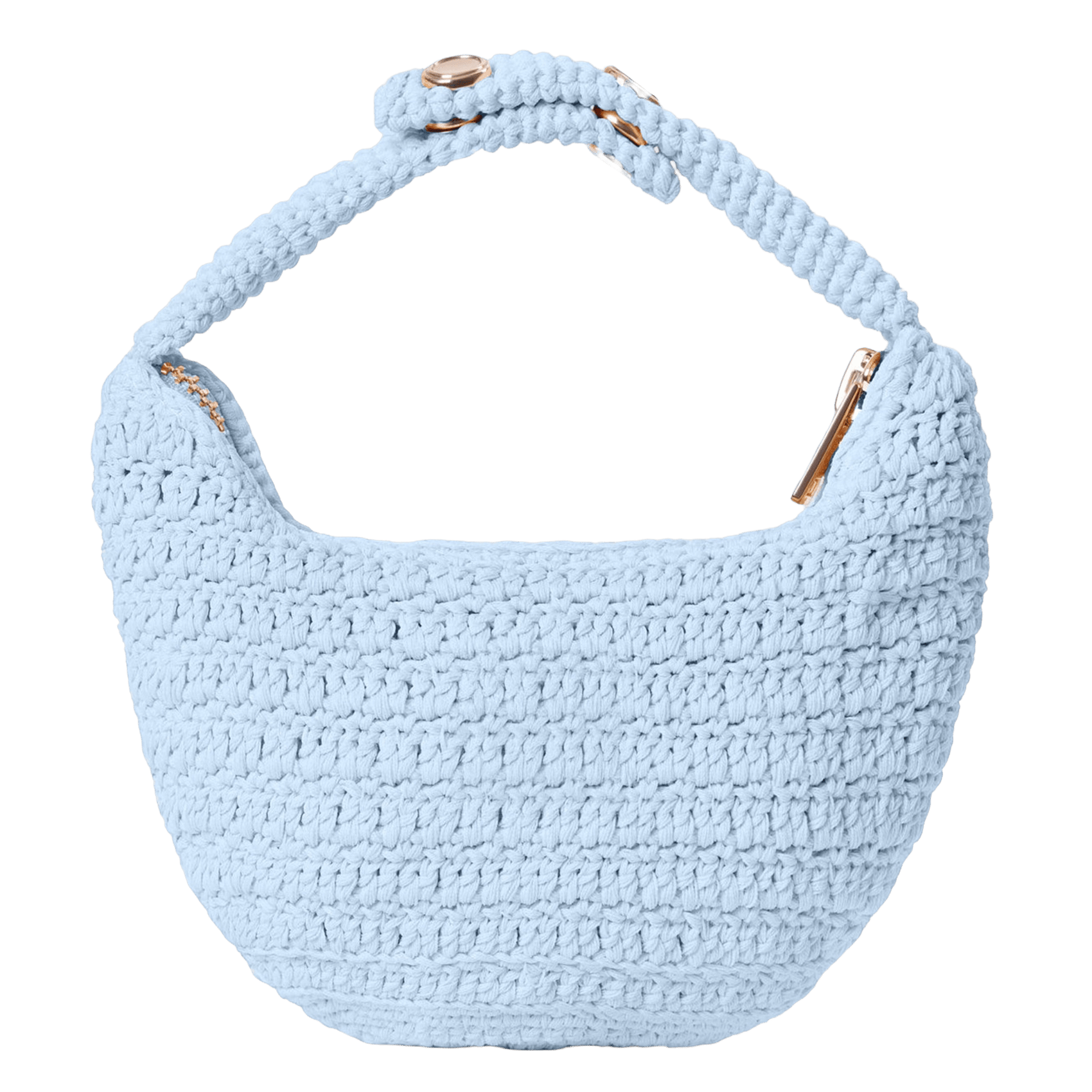 Petite maroquinerie en crochet Bleu