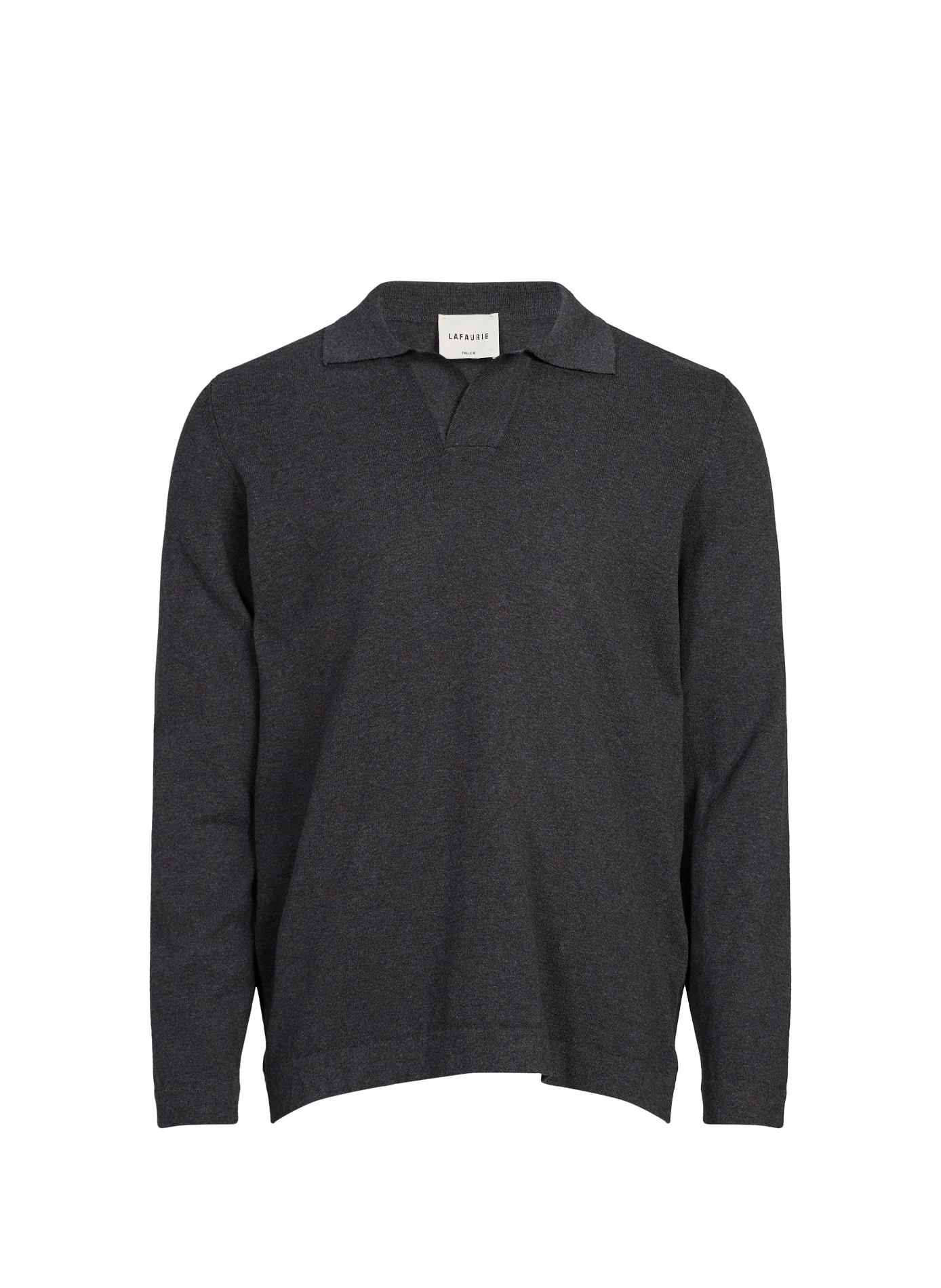 Polo à manches longues en coton LAFAURIE Gris