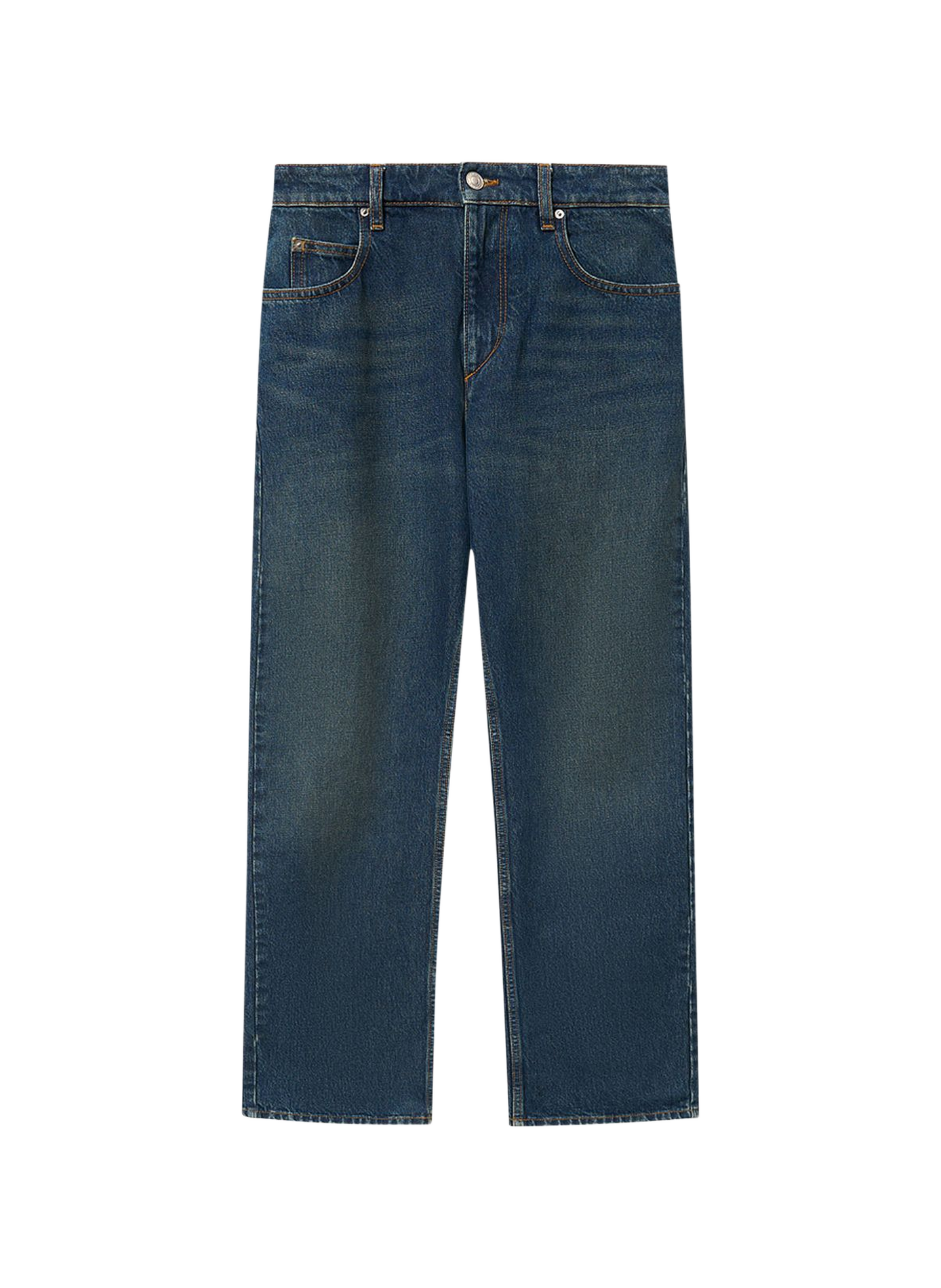 Straight leg Dromie jeans in cotton denim DROMIE Bleu délavé