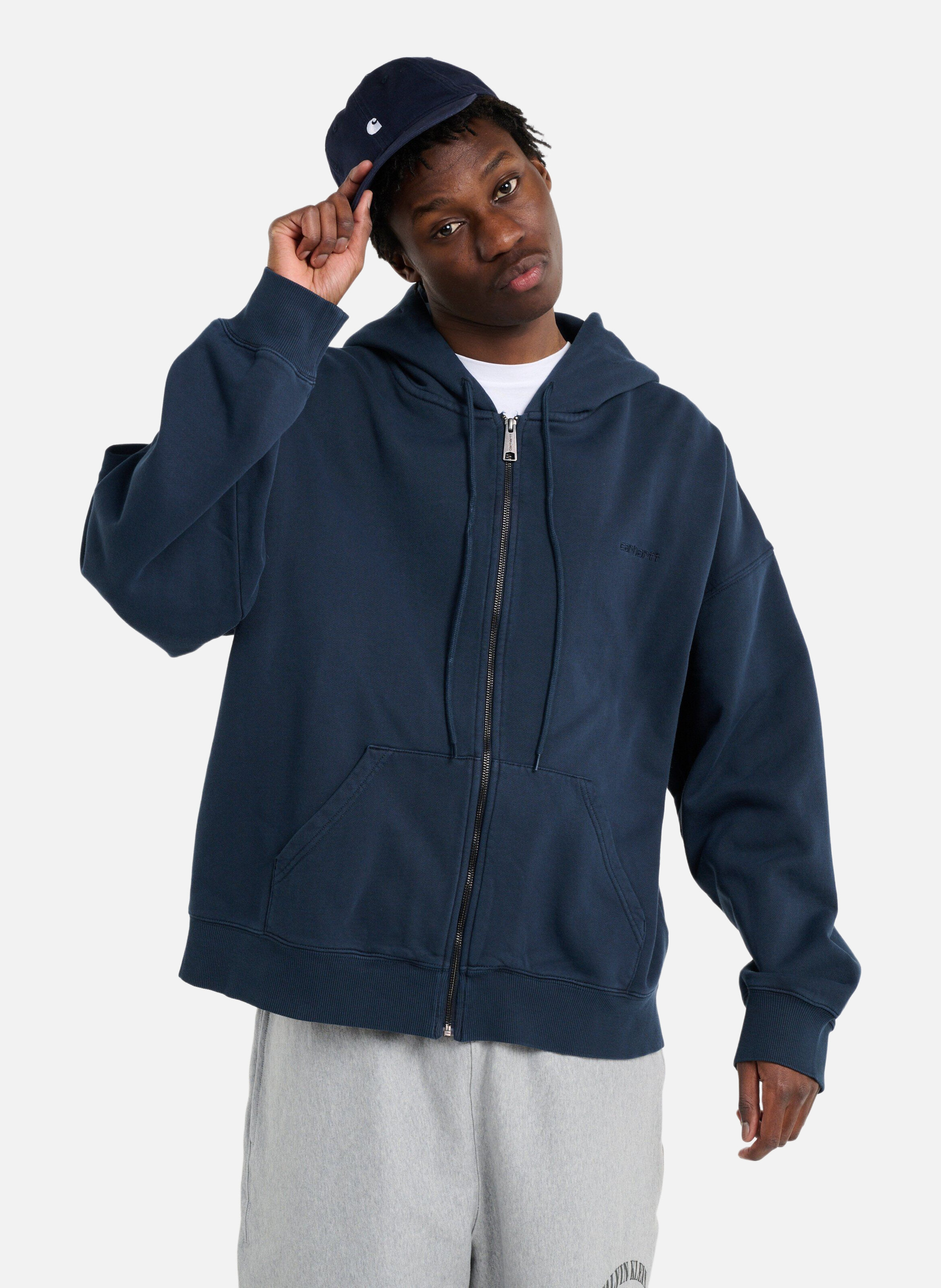 Hoodie zippé hooded benton sweat jacket CARHARTT WIP Bleu