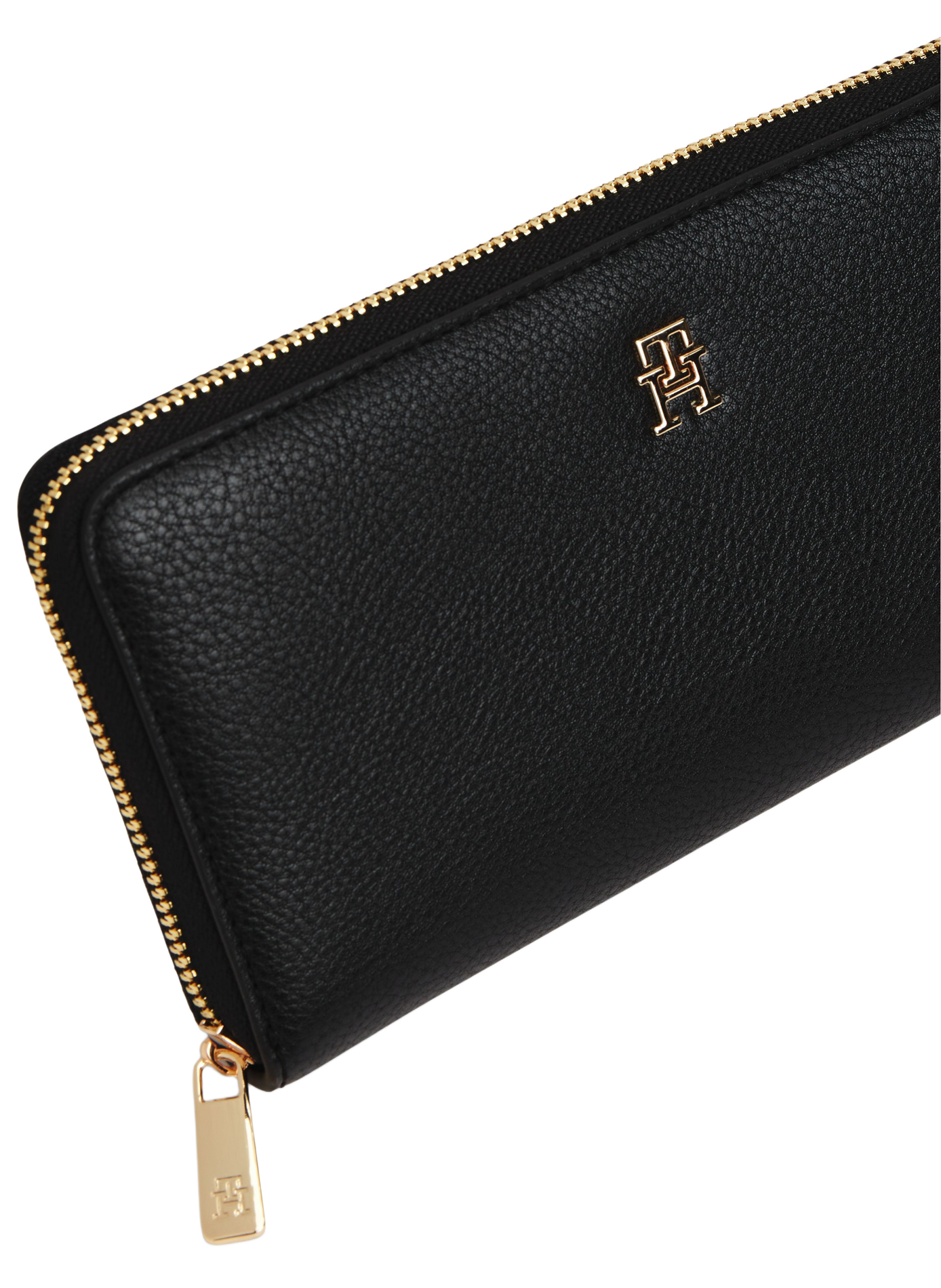 Ritssluitingportemonnee met metalen logo TOMMY HILFIGER Zwart