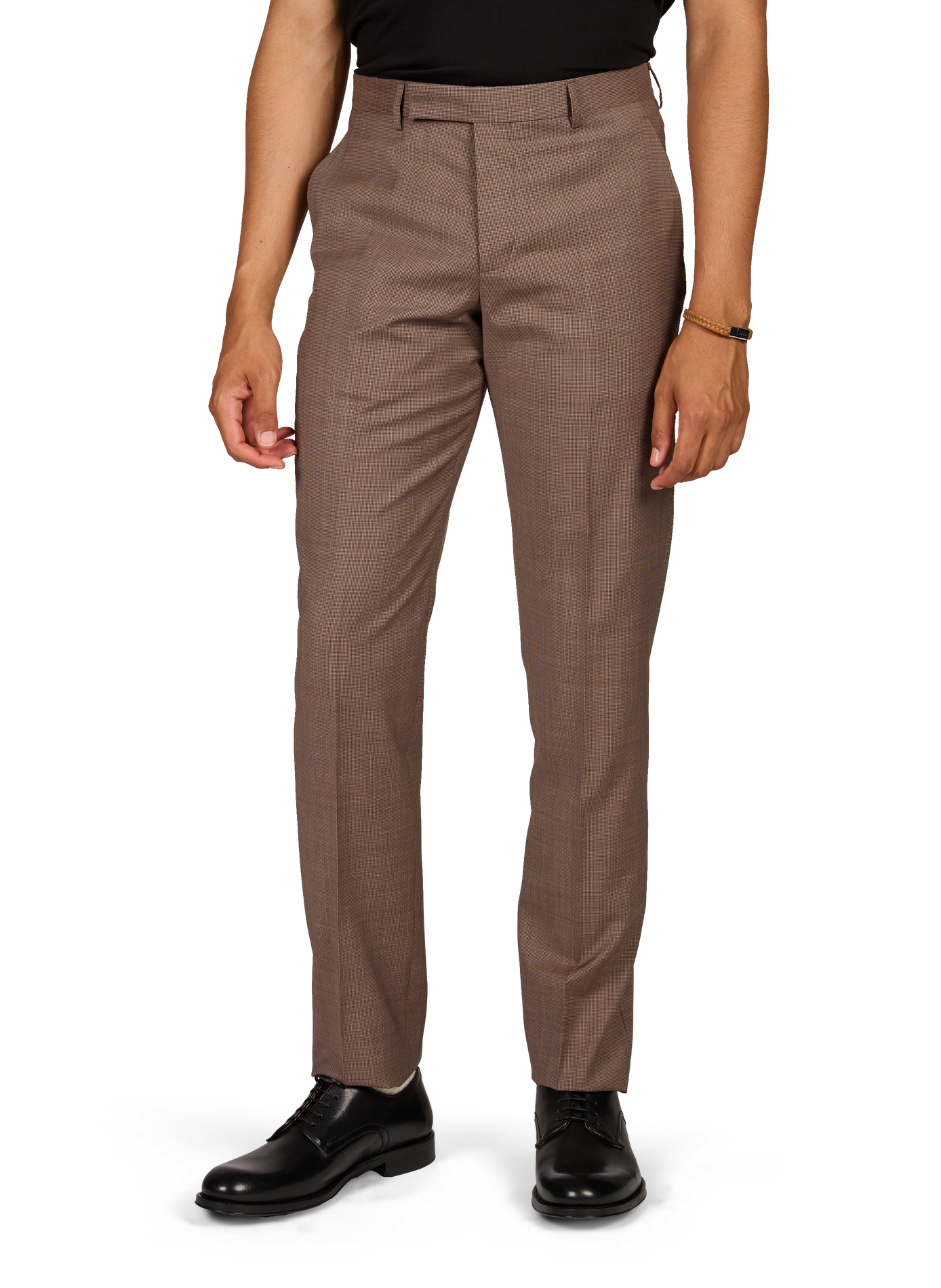 Slim woolen checkered trousers | Brown PAUL SMITH Men