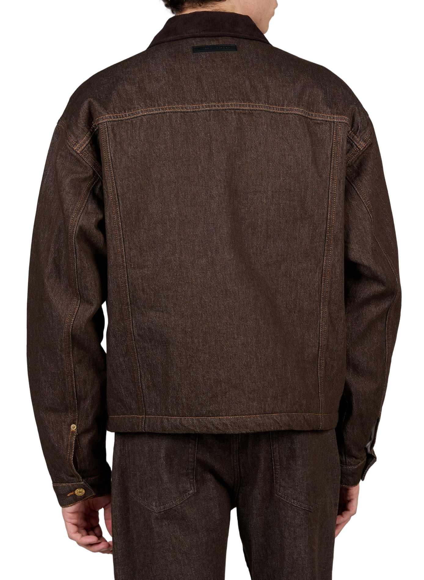 Straight denim jacket in cotton 7 FOR ALL MANKIND Brown