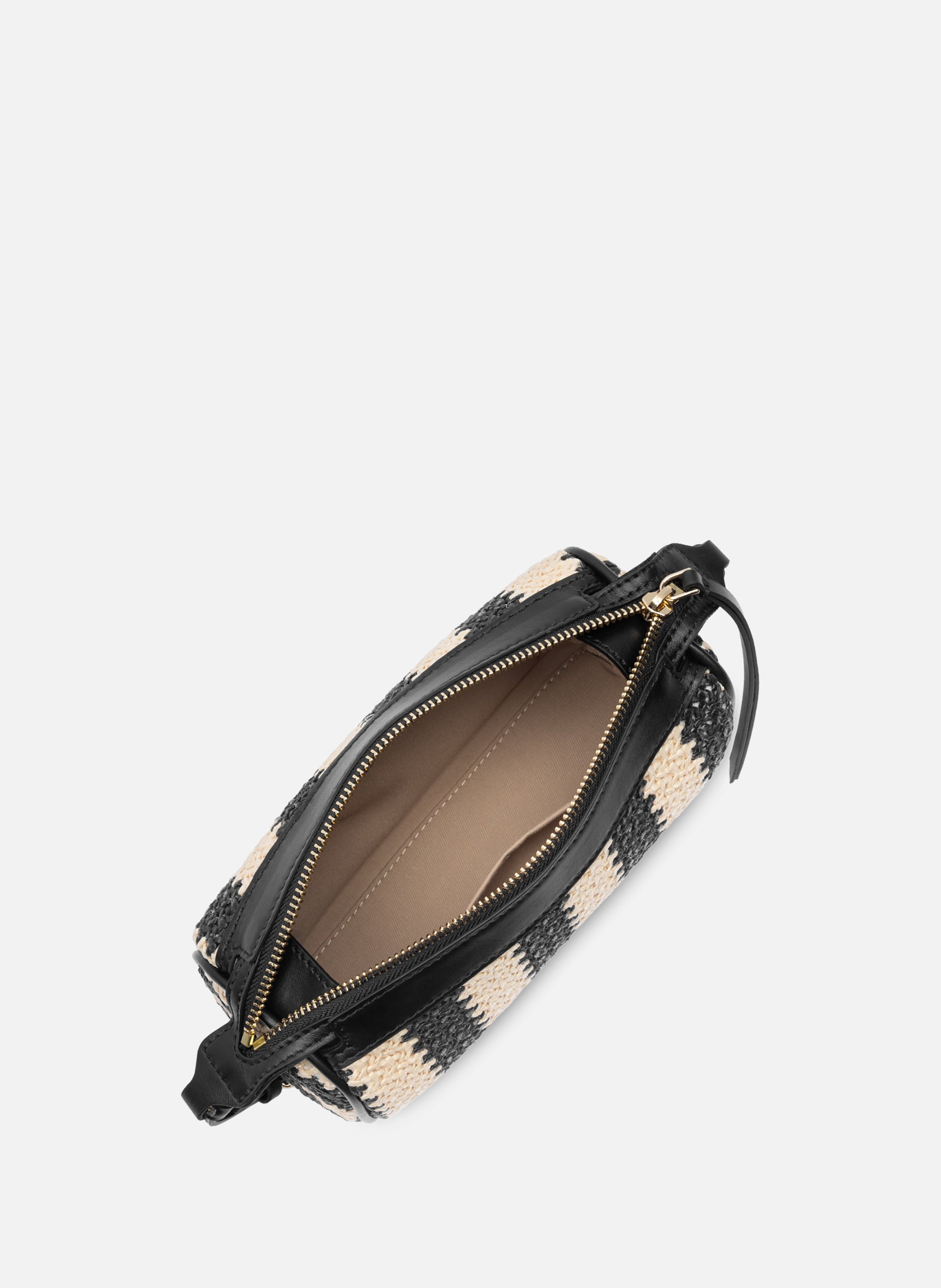 Petit sac rectangle - mini osier LANCASTER Noir
