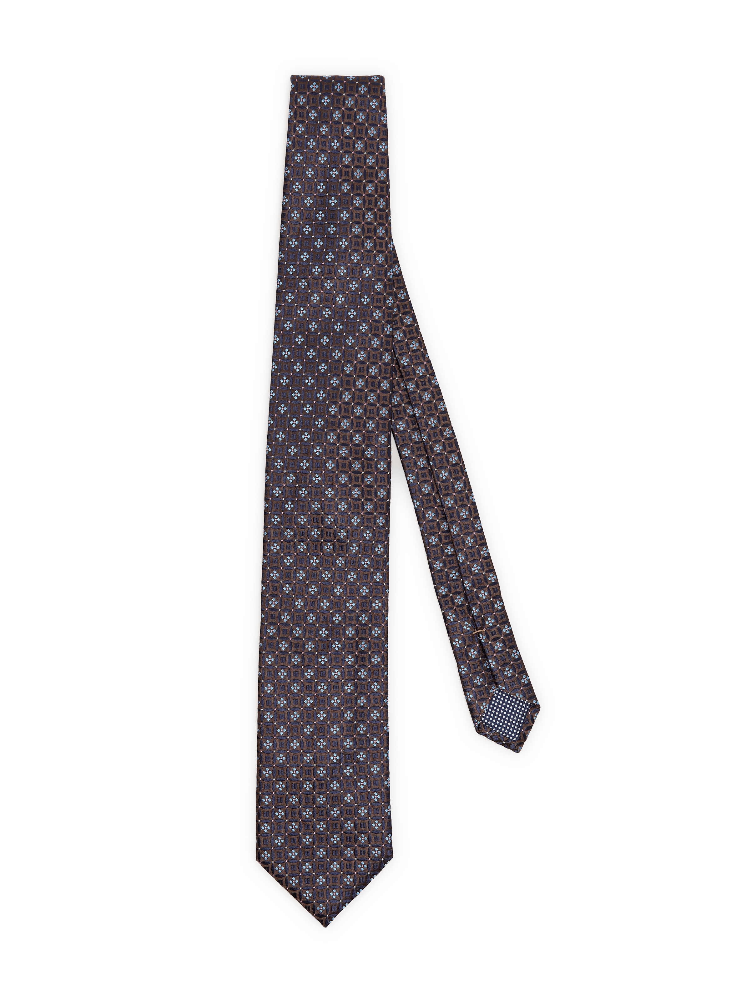 Seidenschlips mit Druck ETON Braun