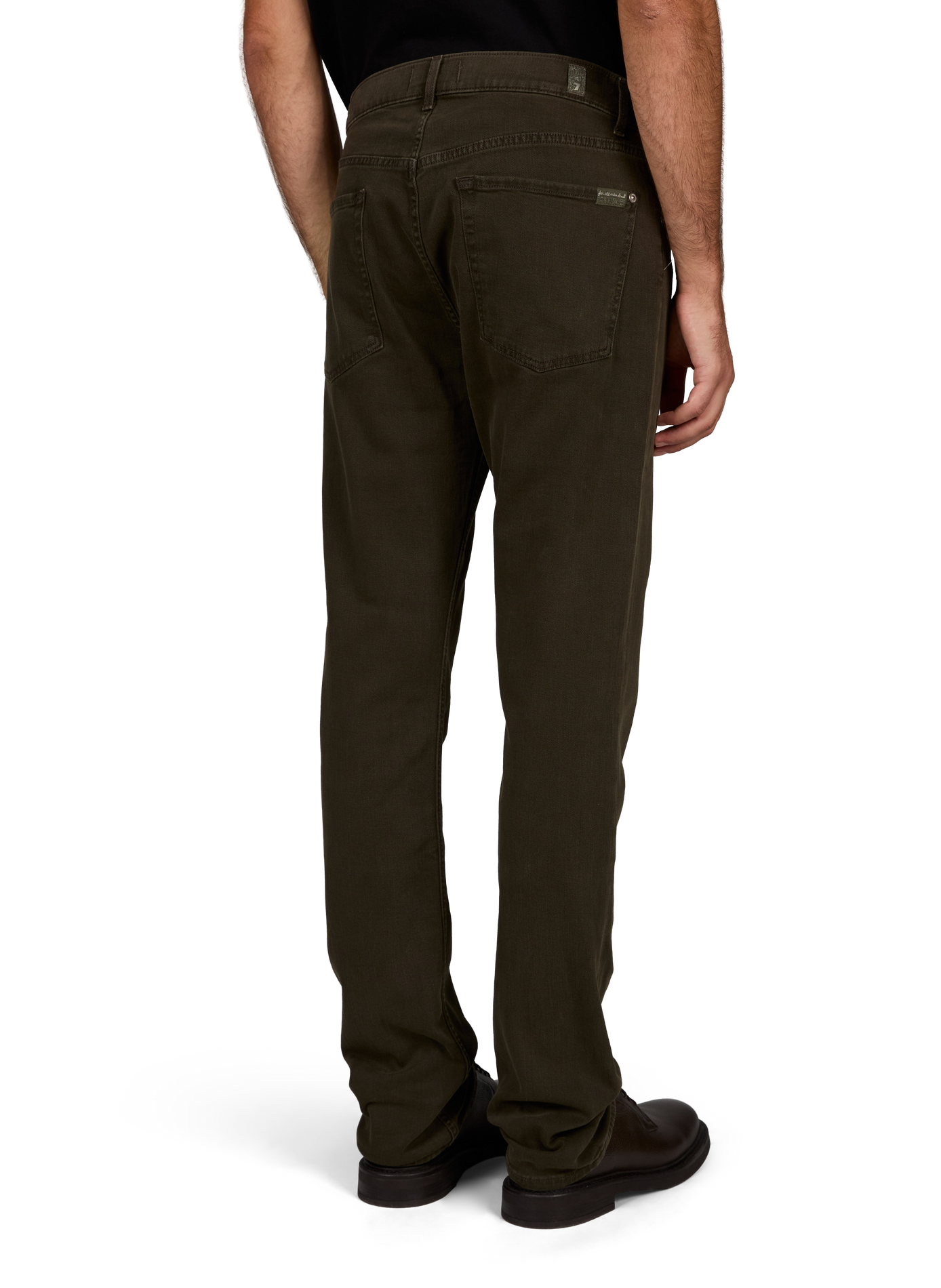 Rechte jeans met normale taille van gemengd katoen. 7 FOR ALL MANKIND Groen