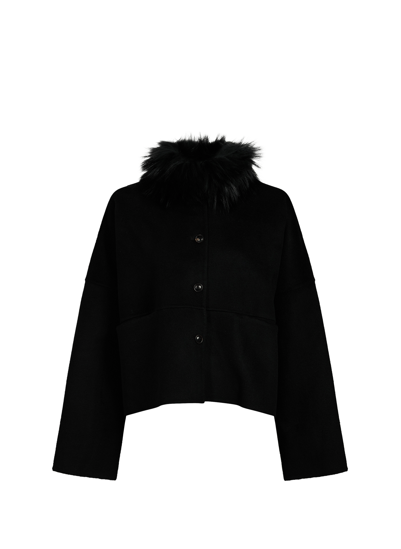Cléo short coat in a wool blend VIKTORIA CHAN Black