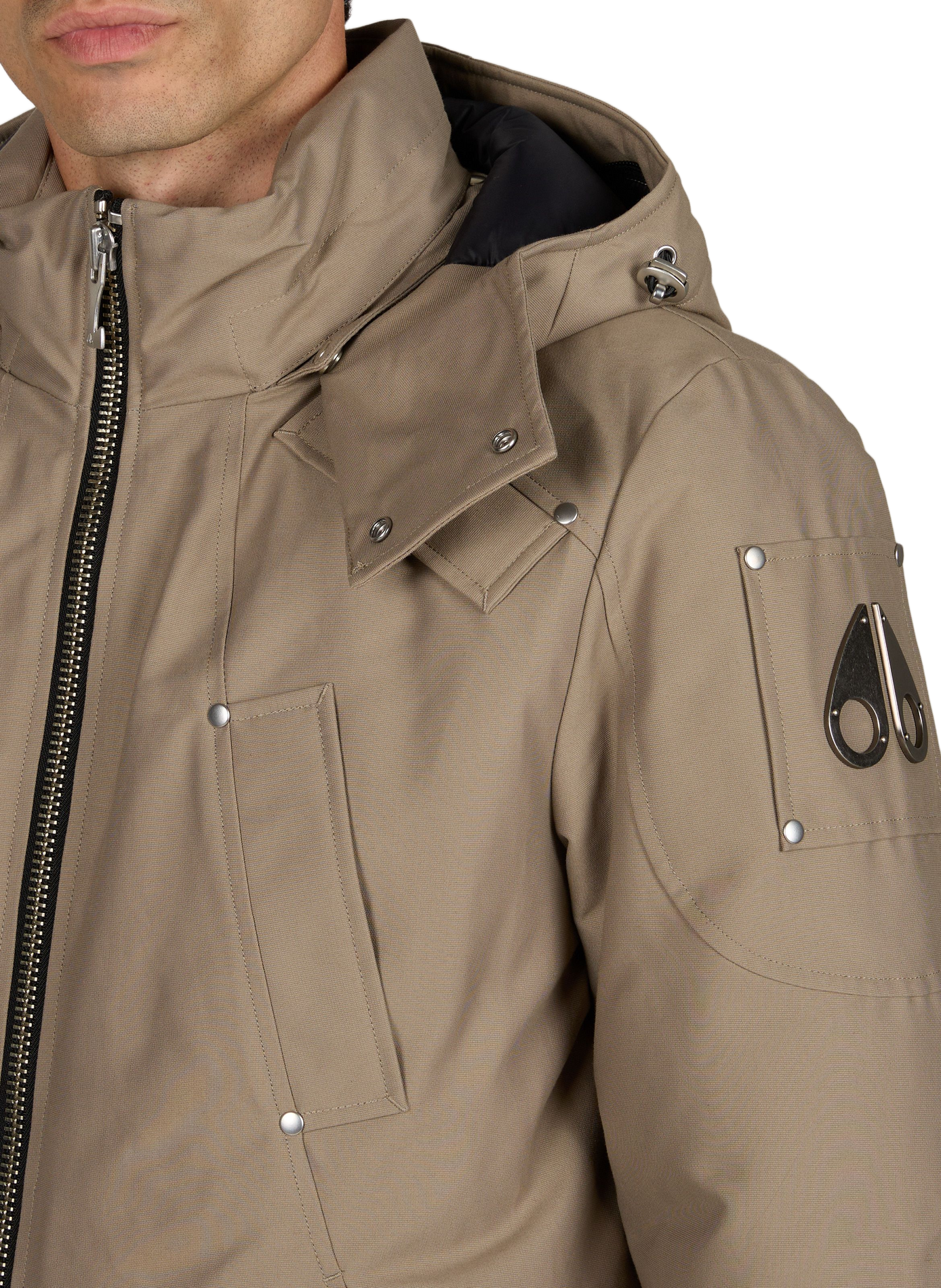 Blouson droit à capuche Original Ballistic en coton mélangé MOOSE KNUCKLES Marron