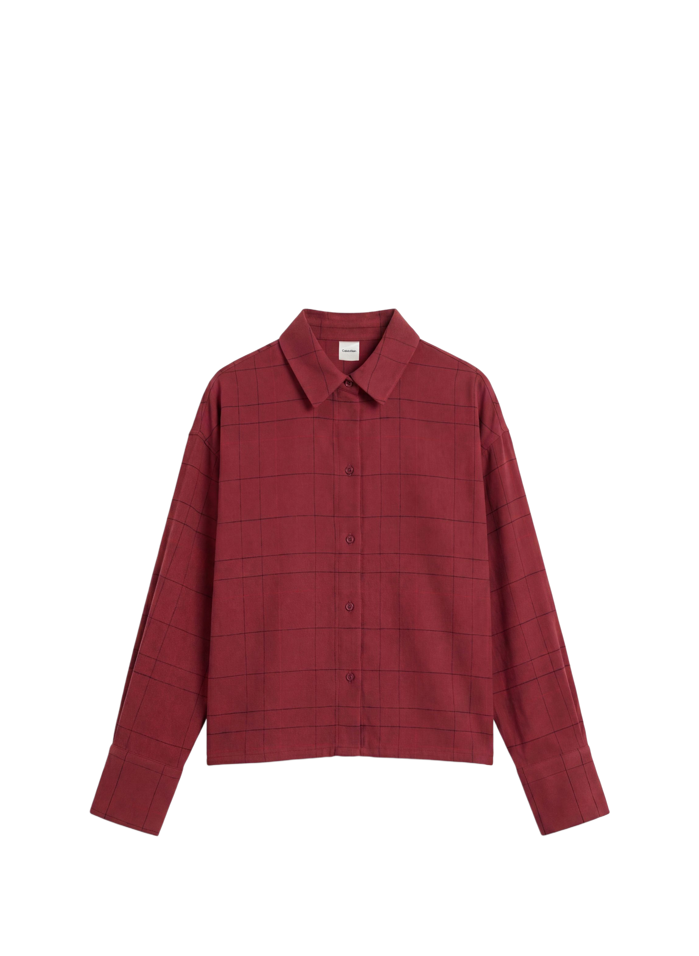 Pyjamaoberteil aus Baumwollmischgewebe mit Karomuster  Carreau rouge