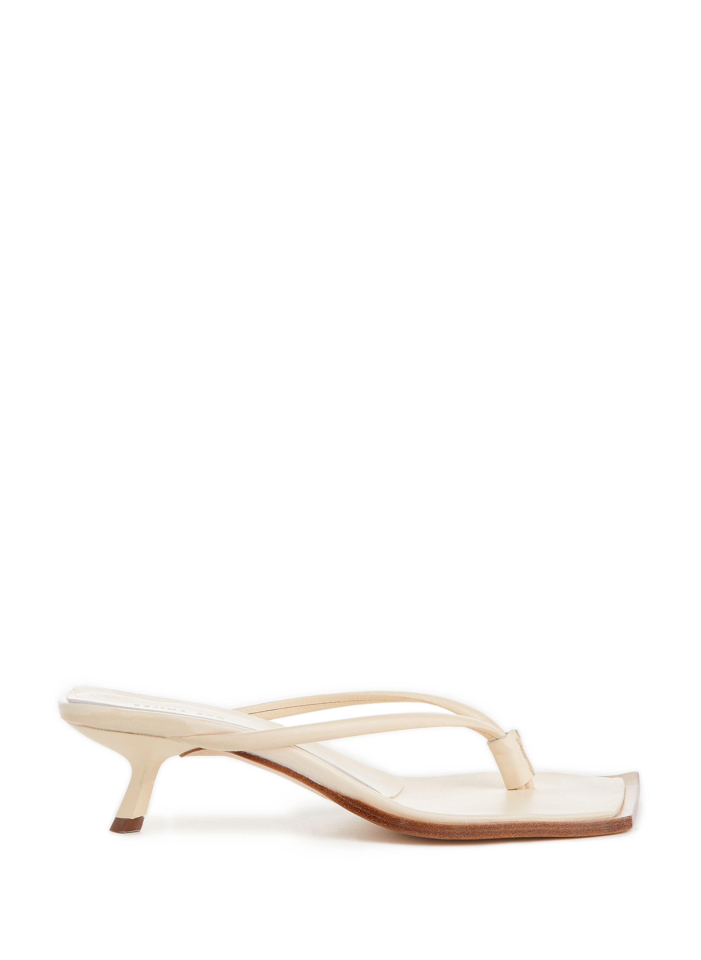 REJINA PYO Tongs Lorna en cuir Beige