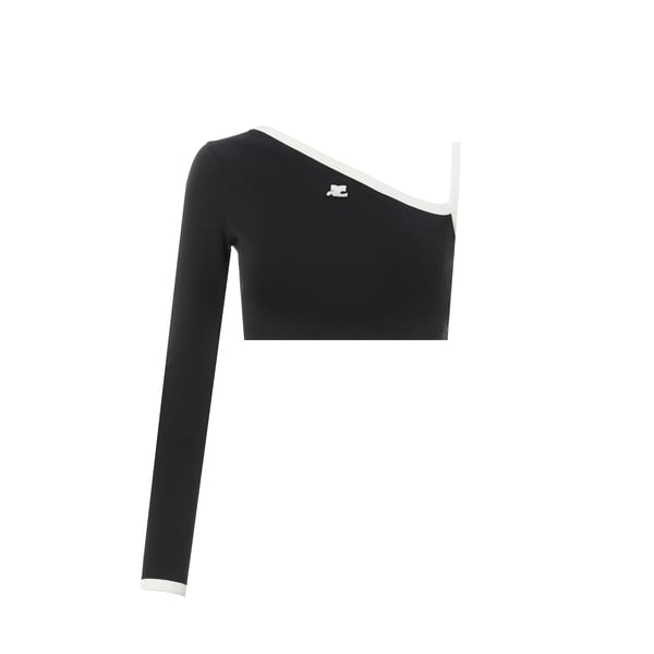 Top asymétrique en coton