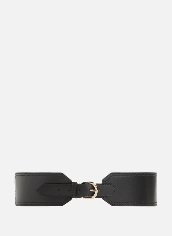 Leather belt Black by SAISON 1865 SAISON 1865 Leather belt Black