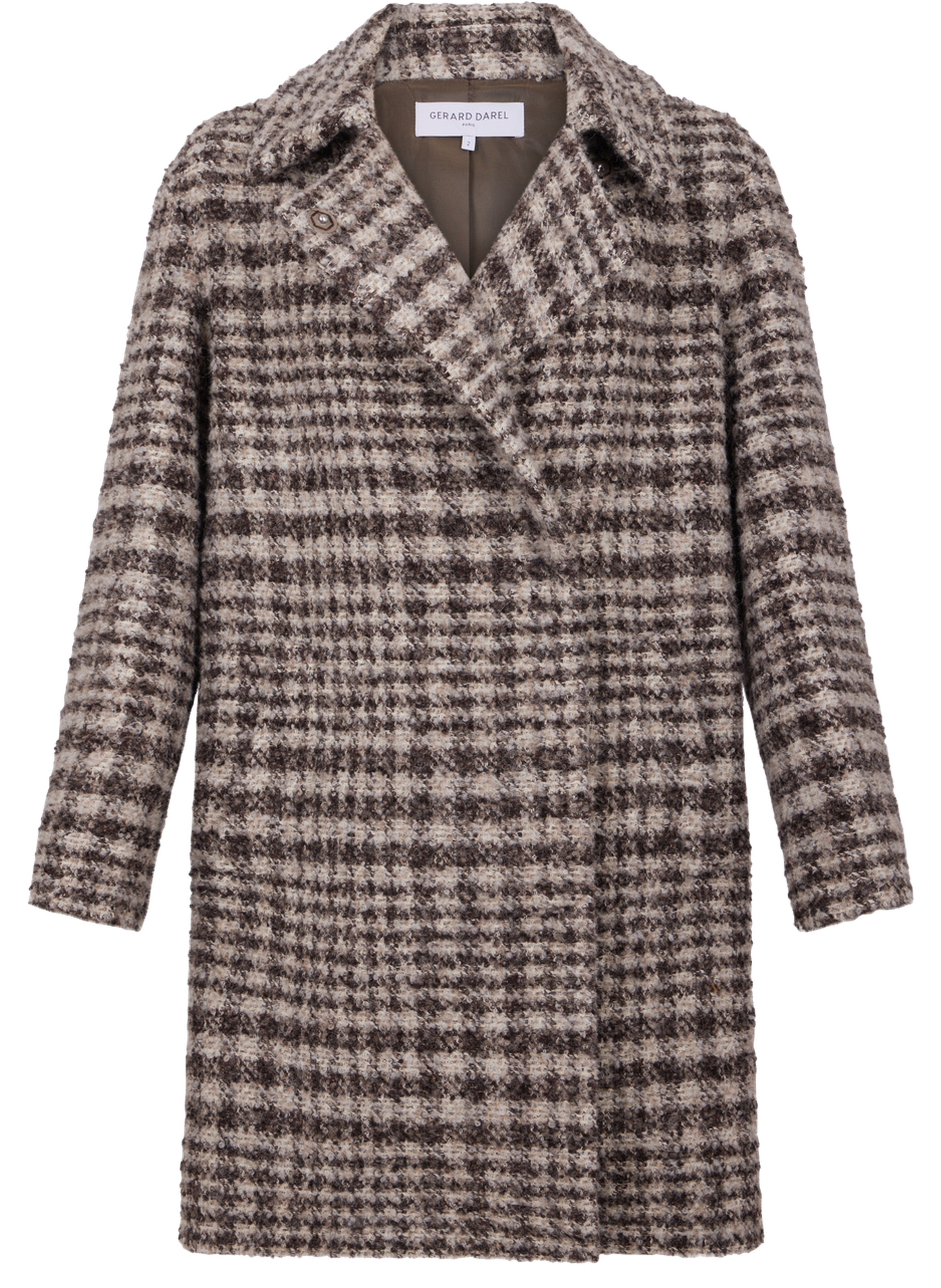 Manteau à carreaux - leopoldine GERARD DAREL Marron