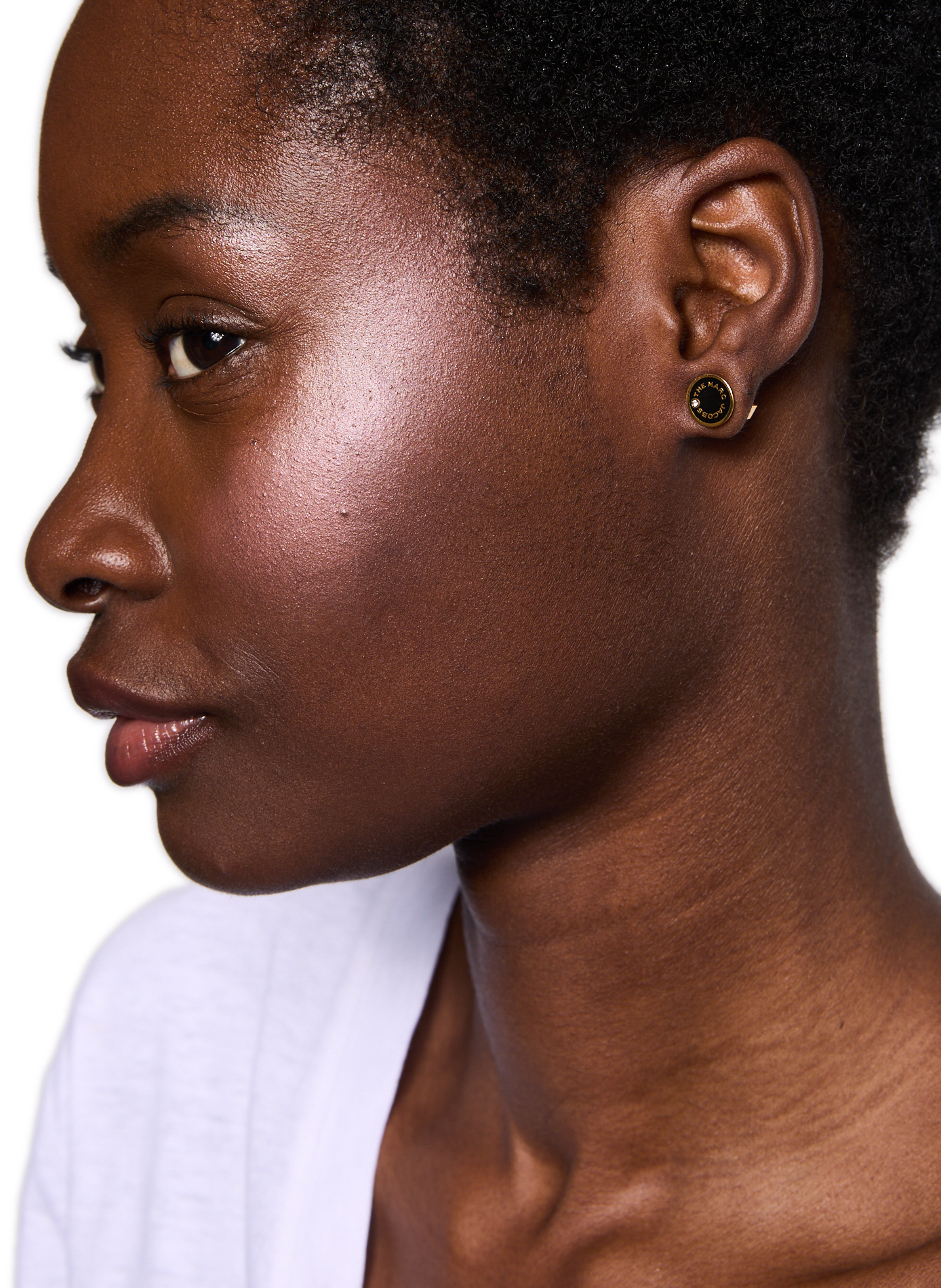 Boucle d'oreille à logo  MARC JACOBS Doré