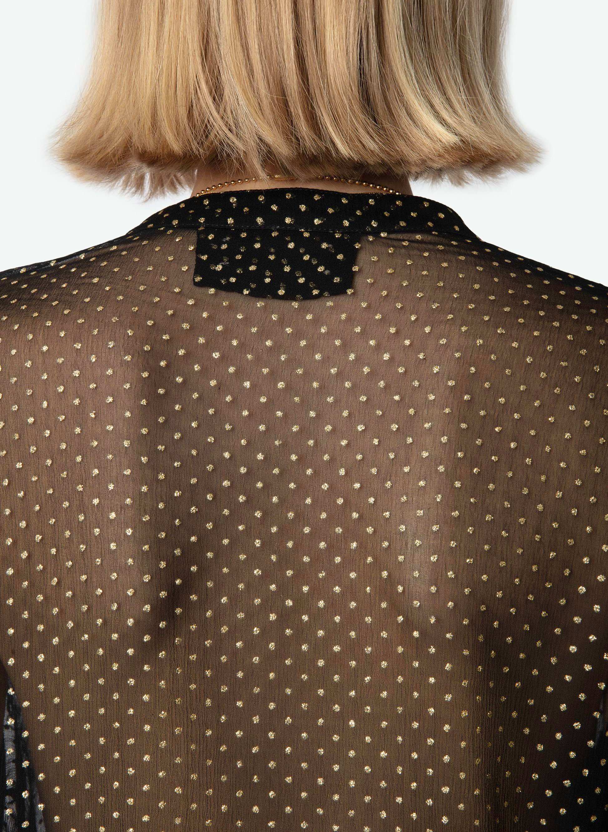 Chemise transparente à pois tandy ZADIG&VOLTAIRE Noir