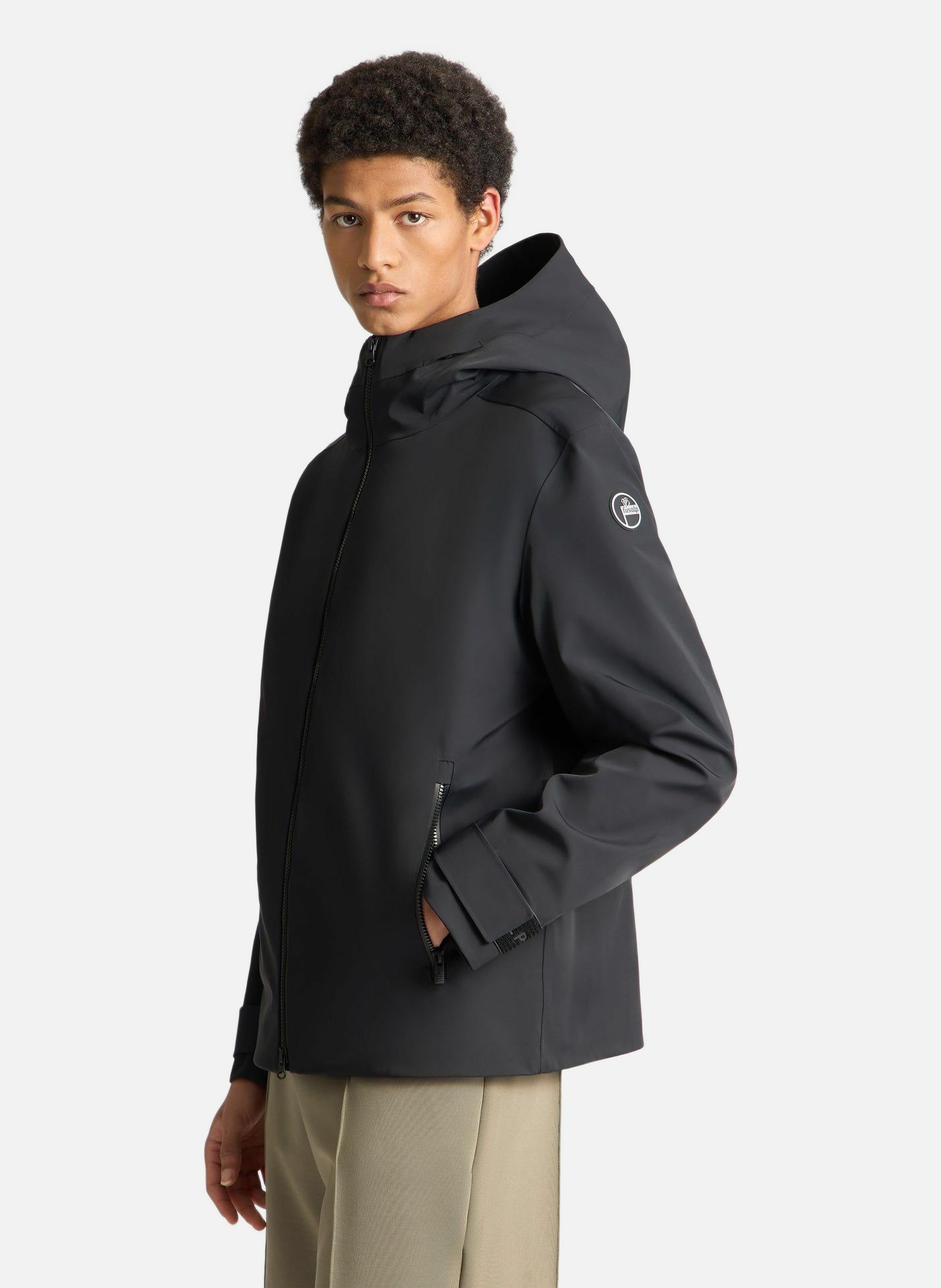 Veste ilanox col capuche coupe regular FUSALP Noir