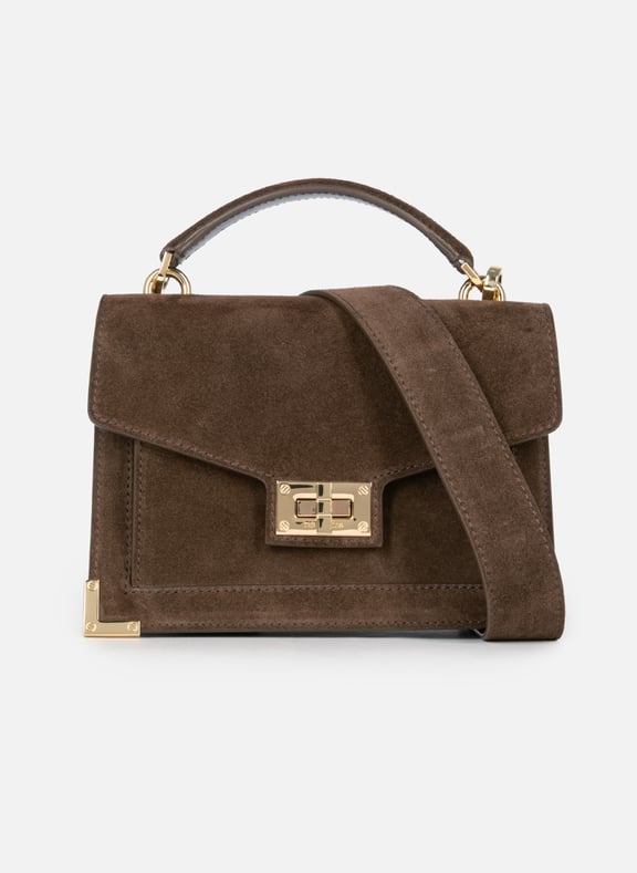 Sac emily small en suède Marron by THE KOOPLES THE KOOPLES Sac emily small en suède Marron