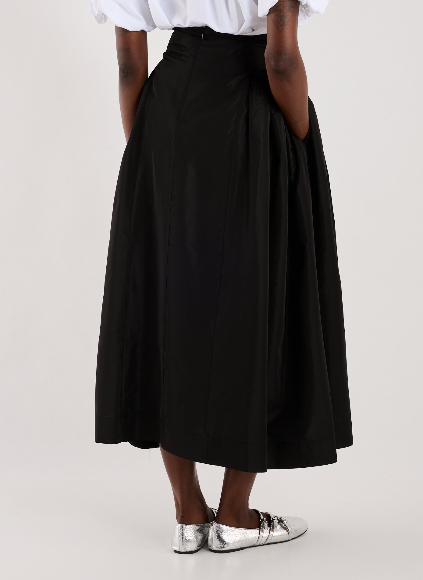 Wide skirt with hip details SIMONE ROCHA Black