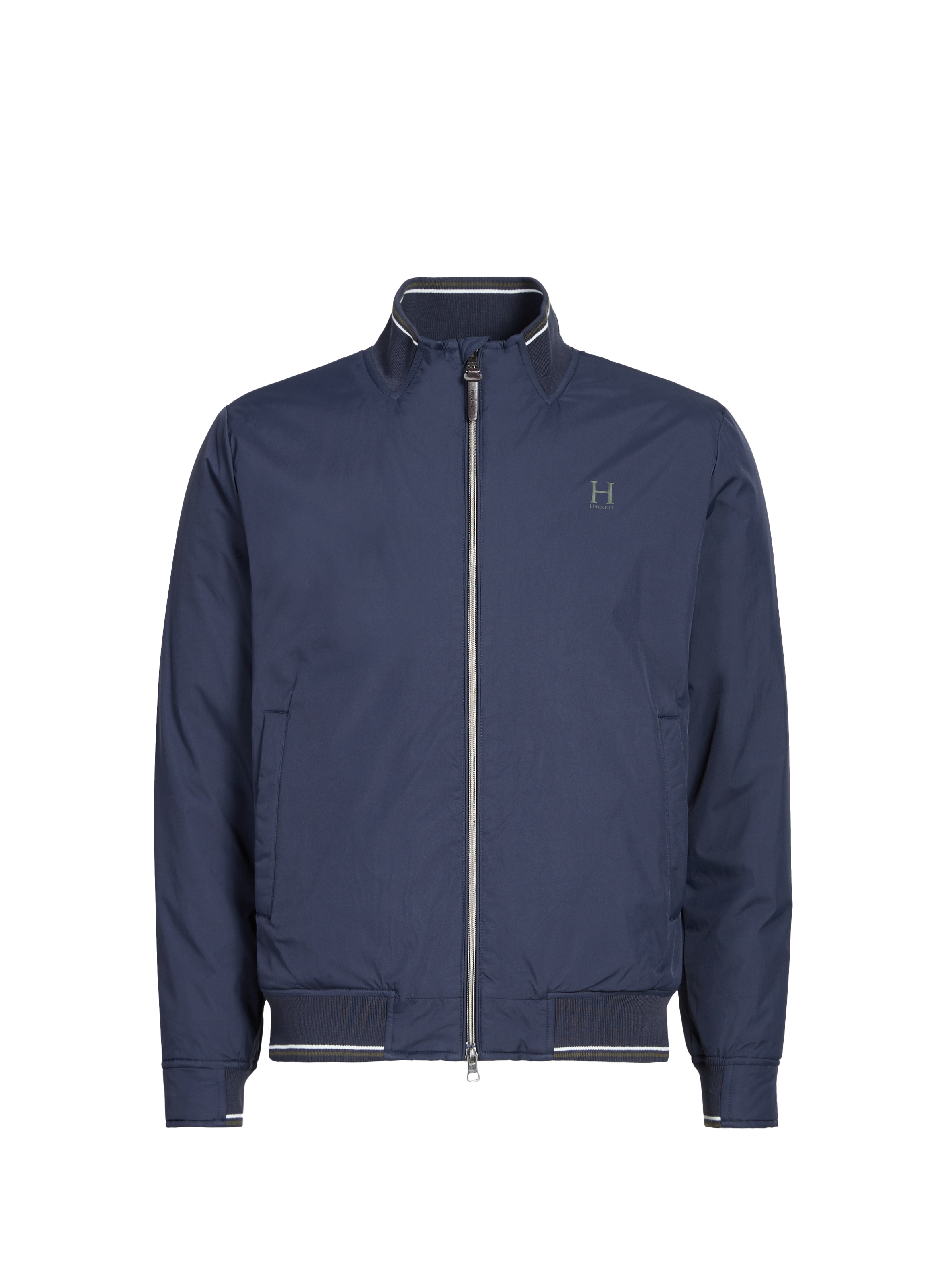 HACKETT Straight stand-up collar jacket Blue