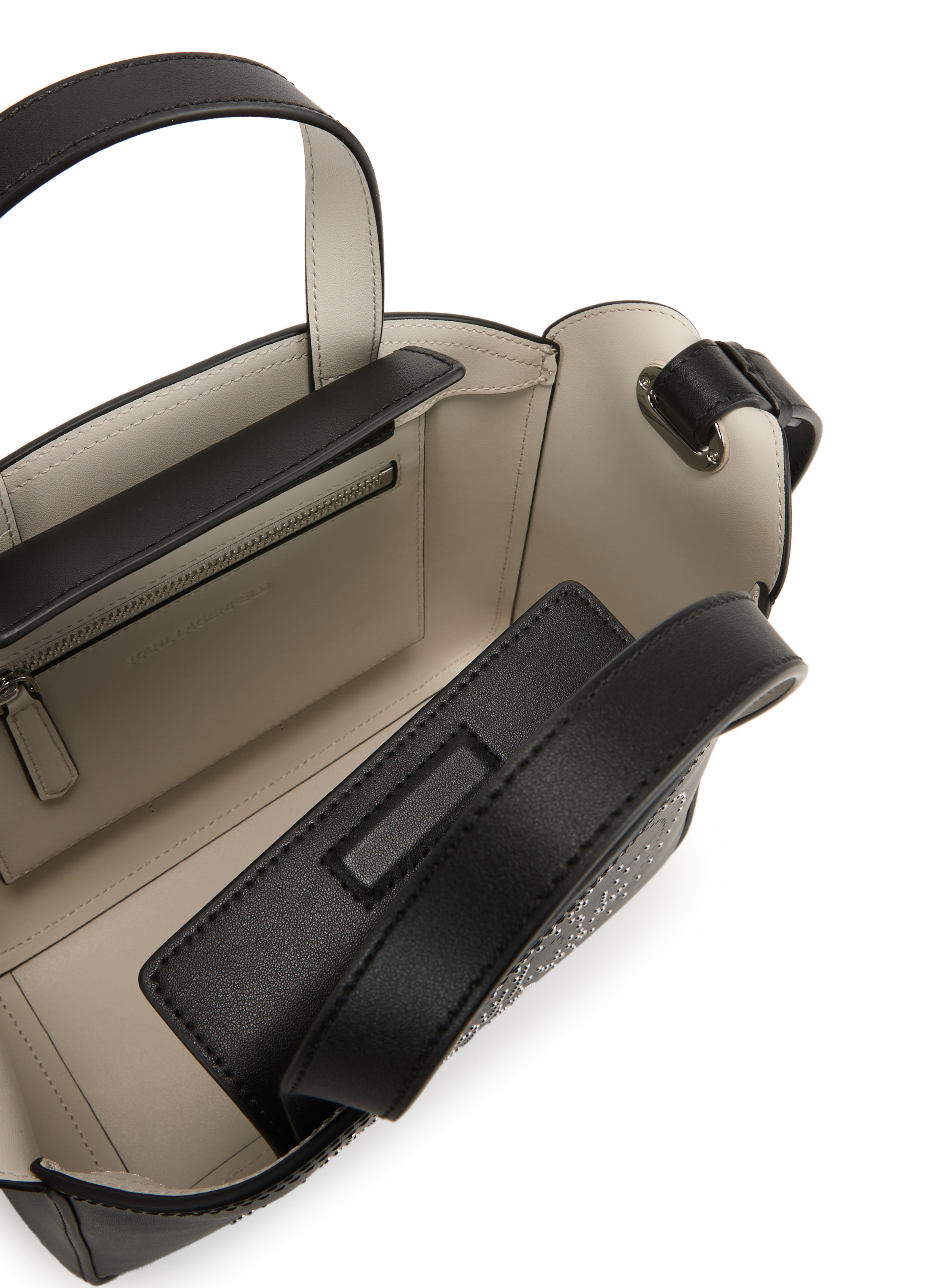 Sac à main en cuir  KARL LAGERFELD Noir