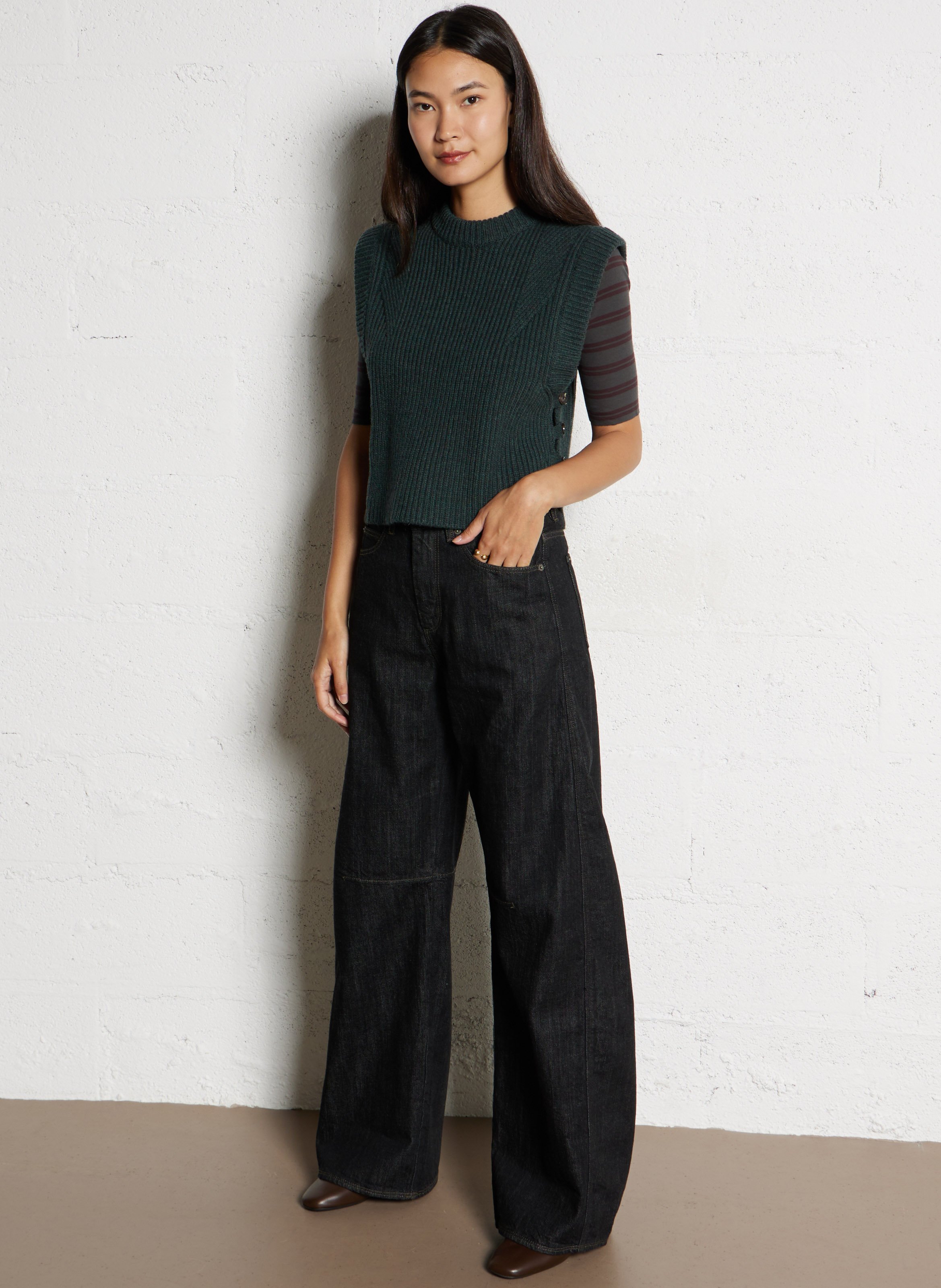 Bottines à talons en cuir REPETTO Marron