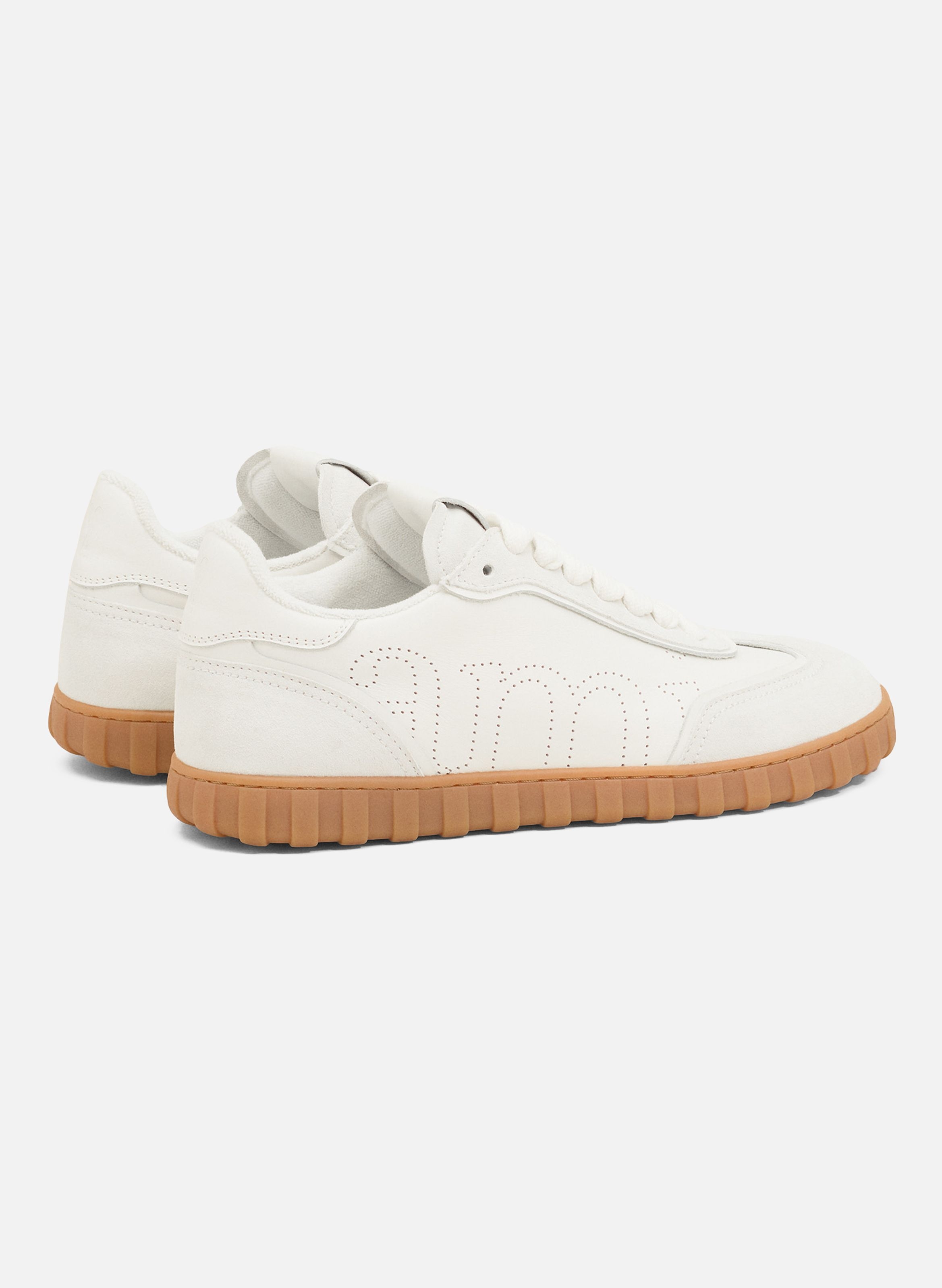 Sneakers step unisexes en cuir de vachette AMI PARIS Blanc