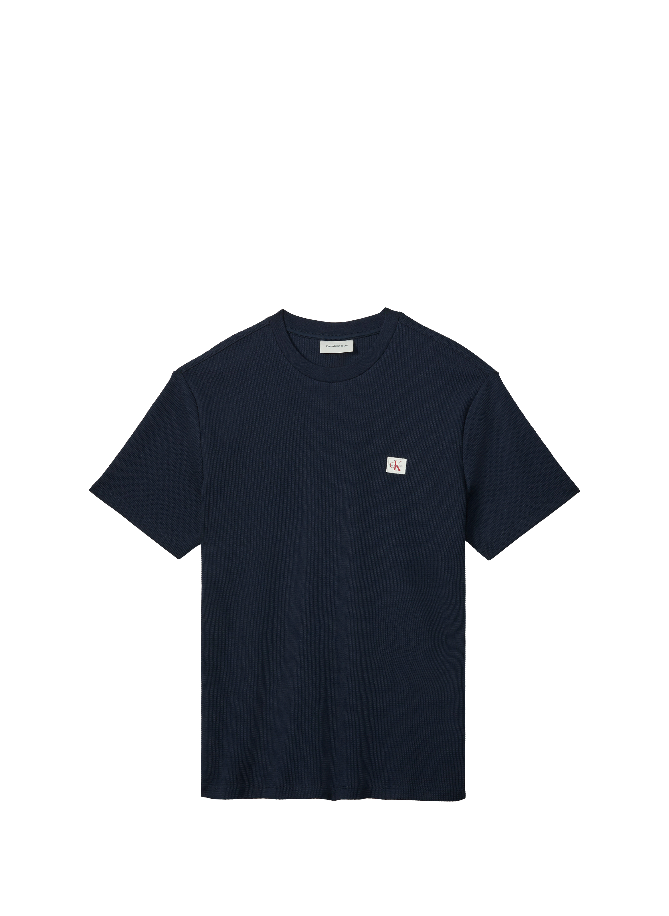 T-shirt droit en coton CALVIN KLEIN Bleu