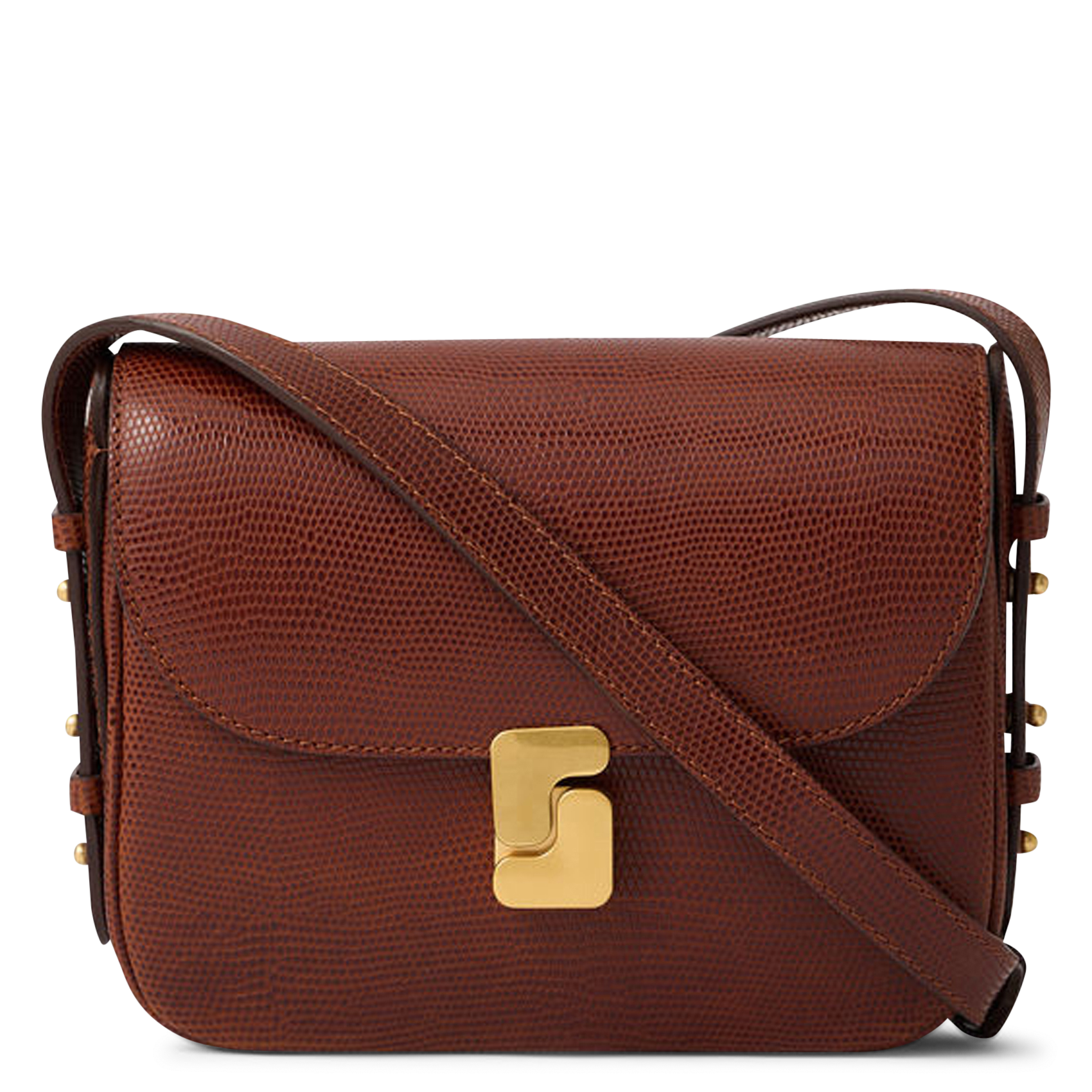 Sac bandoulière en cuir Bellissima mini SOEUR Marron
