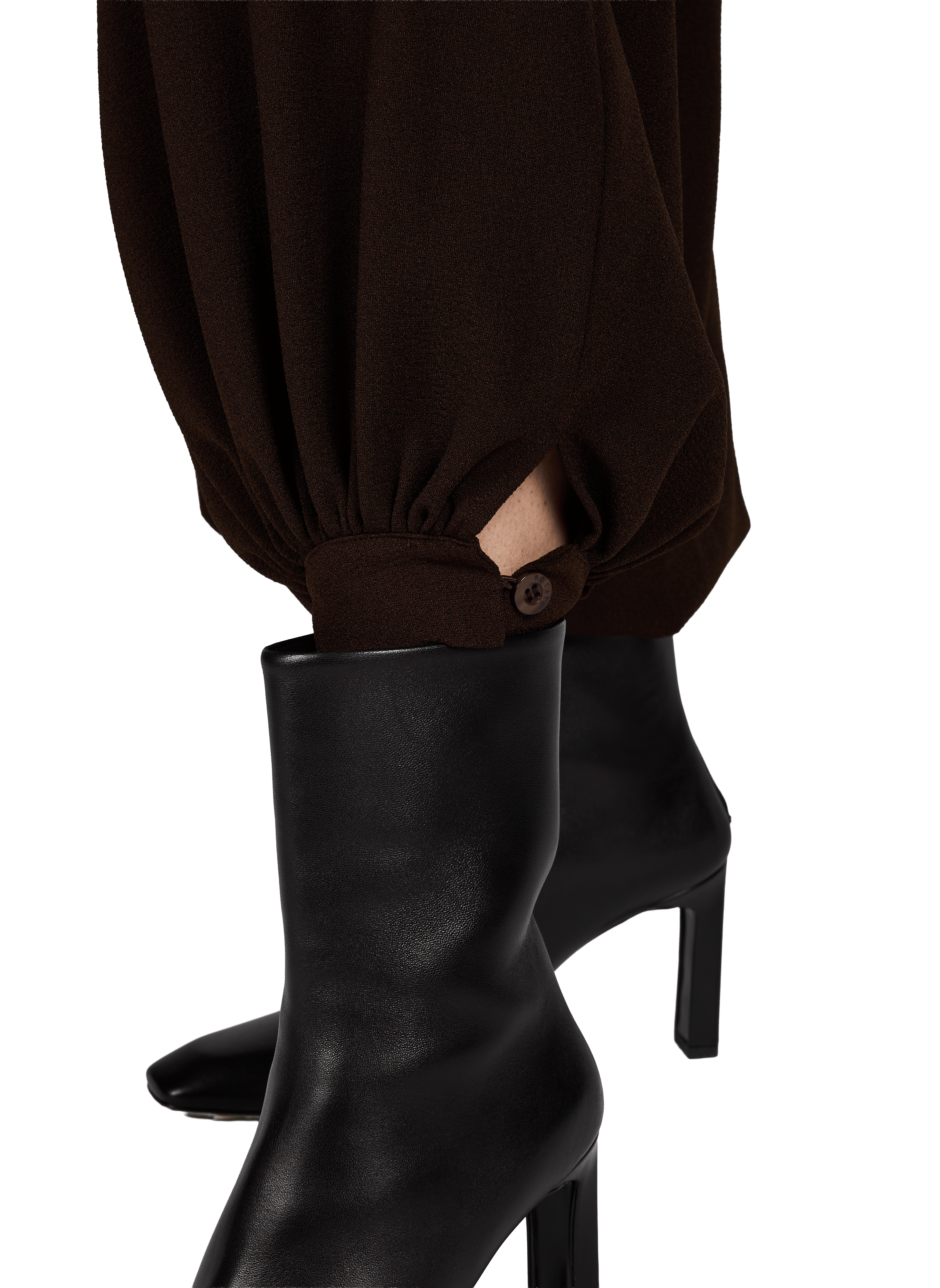 Pantalon ballon uni ROTATE Marron